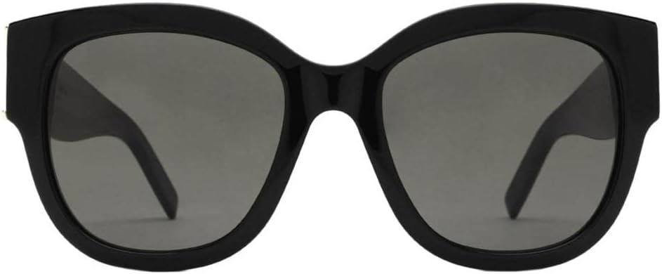 Saint Laurent Womens Oversized Cat Eye Sunglasses, Shiny Black, One Size · v5