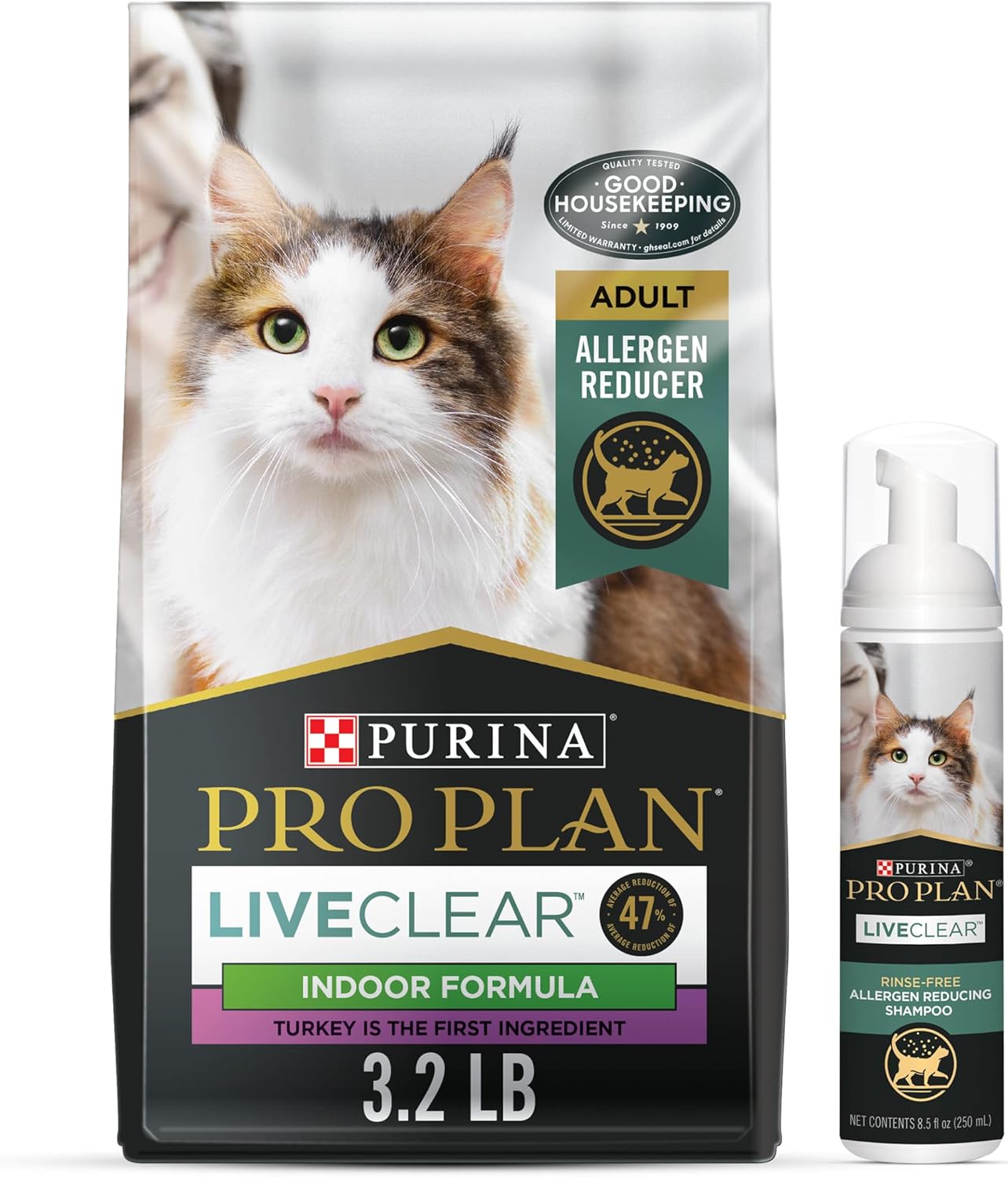 Purina Pro Plan LiveClear with Probiotics Allergen Reducing Indoor Turkey  Rice Adult Dry Cat Food · v6