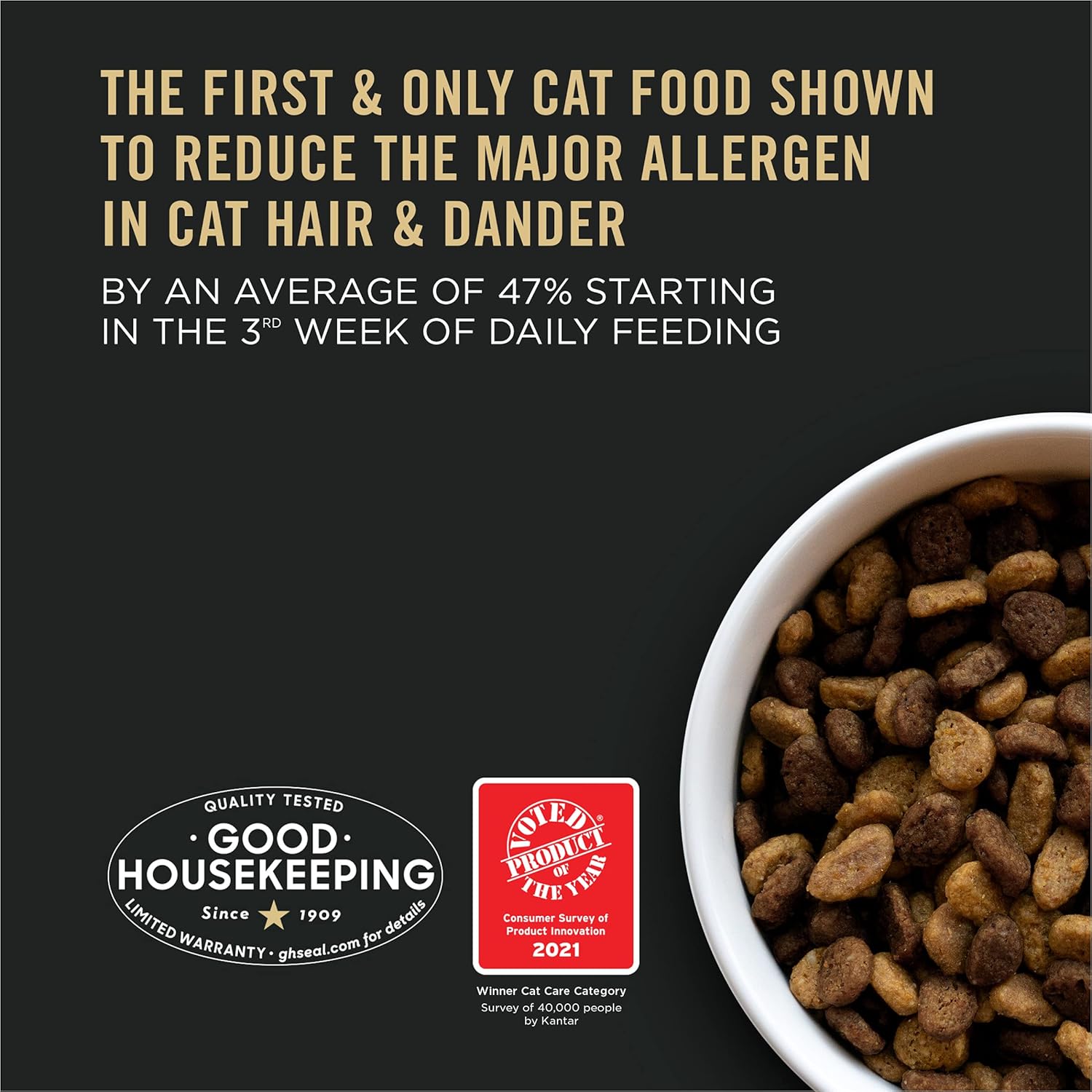 Purina Pro Plan LiveClear mit Probiotika, allergenreduzierend, Hühnerreis, Trockenfutter für Katzen, Verstärker; Katzenshampoo
