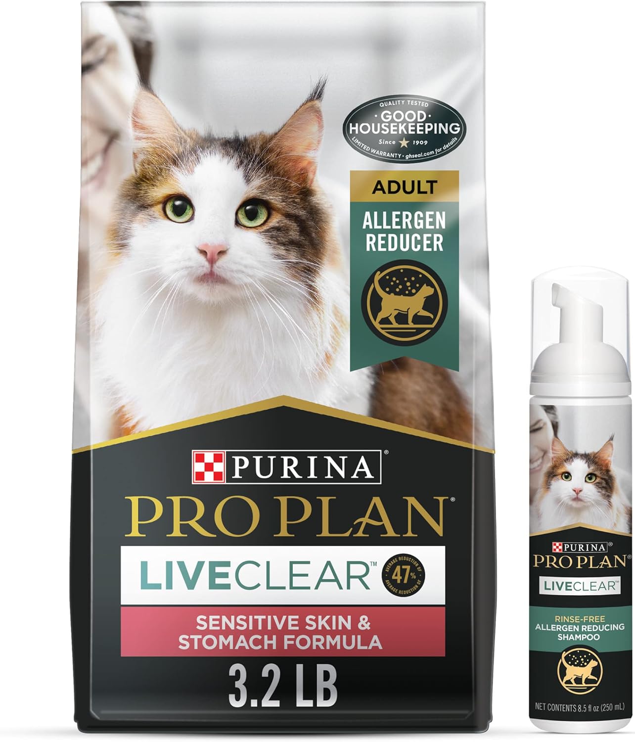 Purina Pro Plan LiveClear with Probiotics Allergen Reducing Sensitive Skin  Stomach Turkey amp; Rice Adult Dry Cat Food