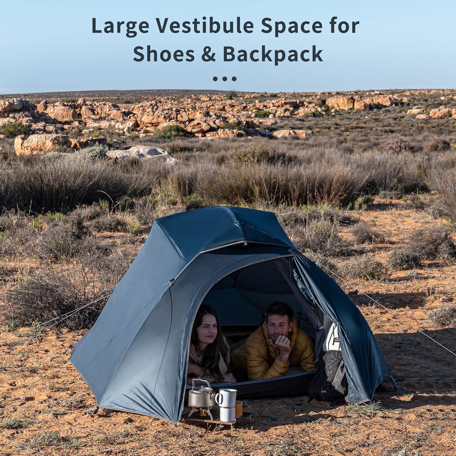 Naturehike Cloud-Up 3 Kişilik Ayak İzi ile Hafif Sırt Çantası Çadırı - 3 Mevsim Serbest Ayaklı Dome Kamp Yürüyüş Su Geçirmez Sırt Çadırları