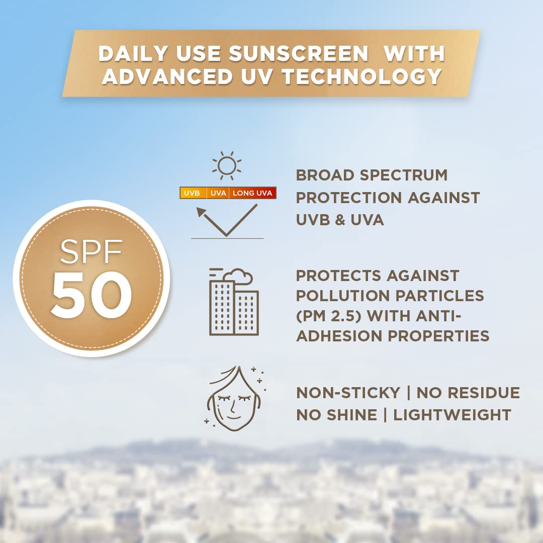 L’Oréal Paris Sunscreen, Lightweight Matte Sunscreen For Oily Skin, UVA  UVB Protection, With SPF 50 PA   , Matte amp; Fresh, UV Defender Serum Protector, 50 ml · v2