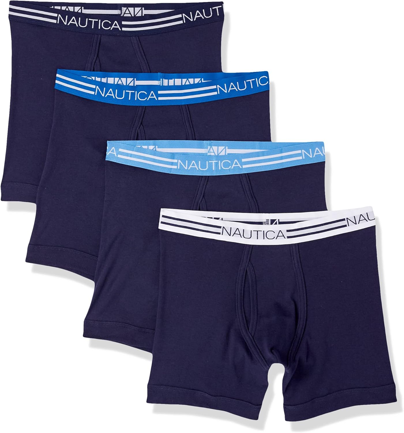 Nautica Mens Classic Cotton 4-Pack Boxer Briefs