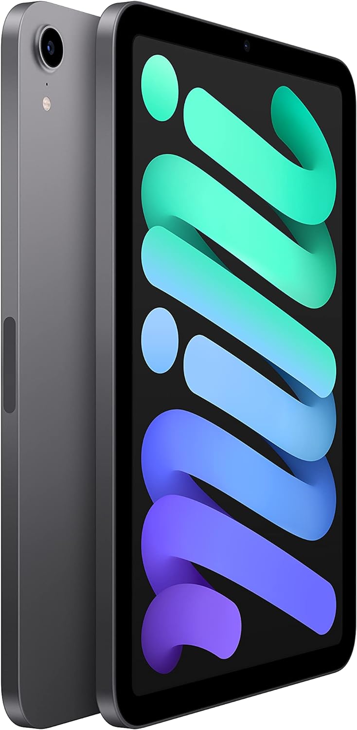 Apple iPad Mini (6th Generation): with A15 Bionic chip, 8.3-inch Liquid Retina Display, 64GB, Wi-Fi 6, 12MP front/12MP Back Camera, Touch ID, All-Day Battery Life – Space Gray · v3