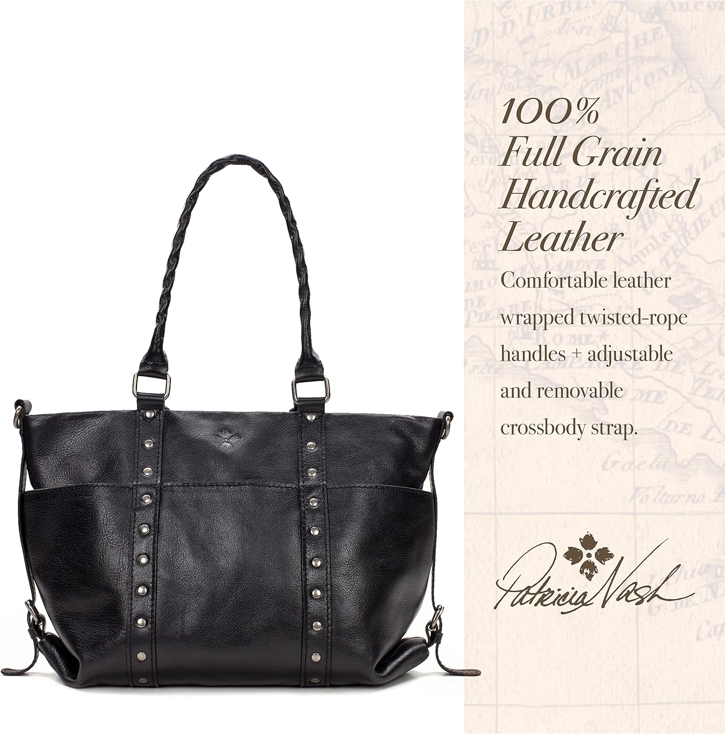 Sac fourre-tout Patricia Nash Carducci pour femme. Fais sensation avec ce sac fourre-tout en cuir pour femme, un sac fourre-tout spacieux