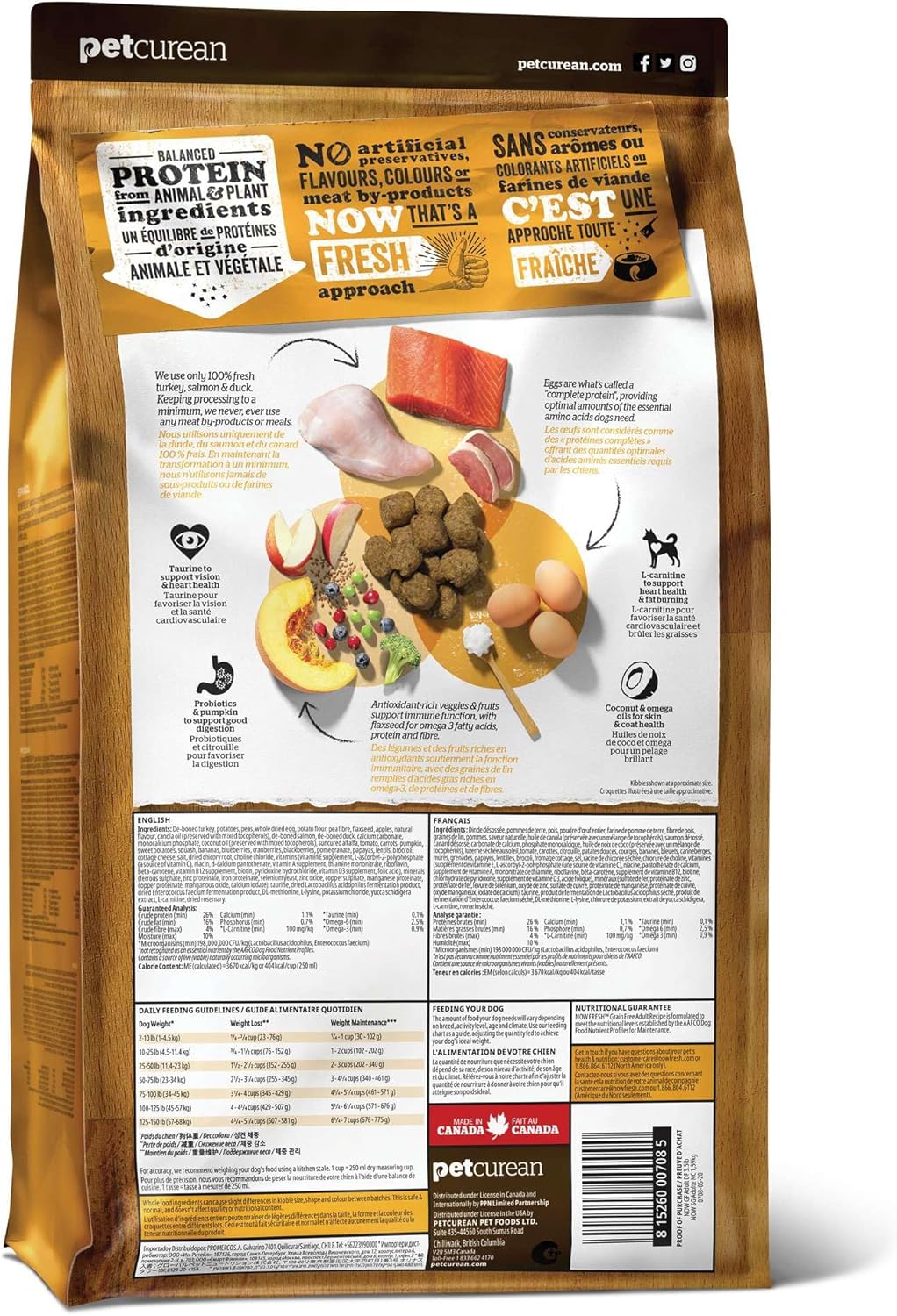 Now Fresh Dry Dog Food, Turkey, Salmon and Duck Recipe, 3.5 lbs - Grain Free Dog Food, Made with Real Meat and Fish for Small, Medium, and Large Breed Adults