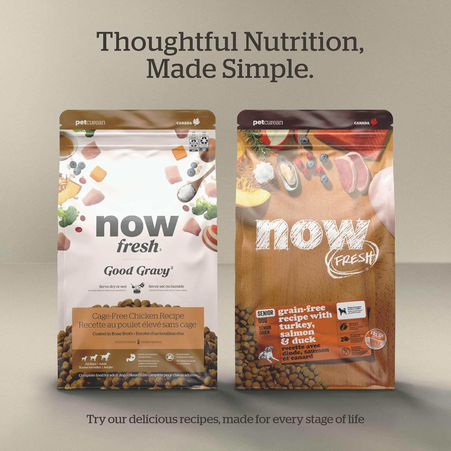 Now Fresh Dry Dog Food, Turkey, Salmon and Duck Recipe, 3.5 lbs - Grain Free Dog Food, Made with Real Meat and Fish for Small, Medium, and Large Breed Adults