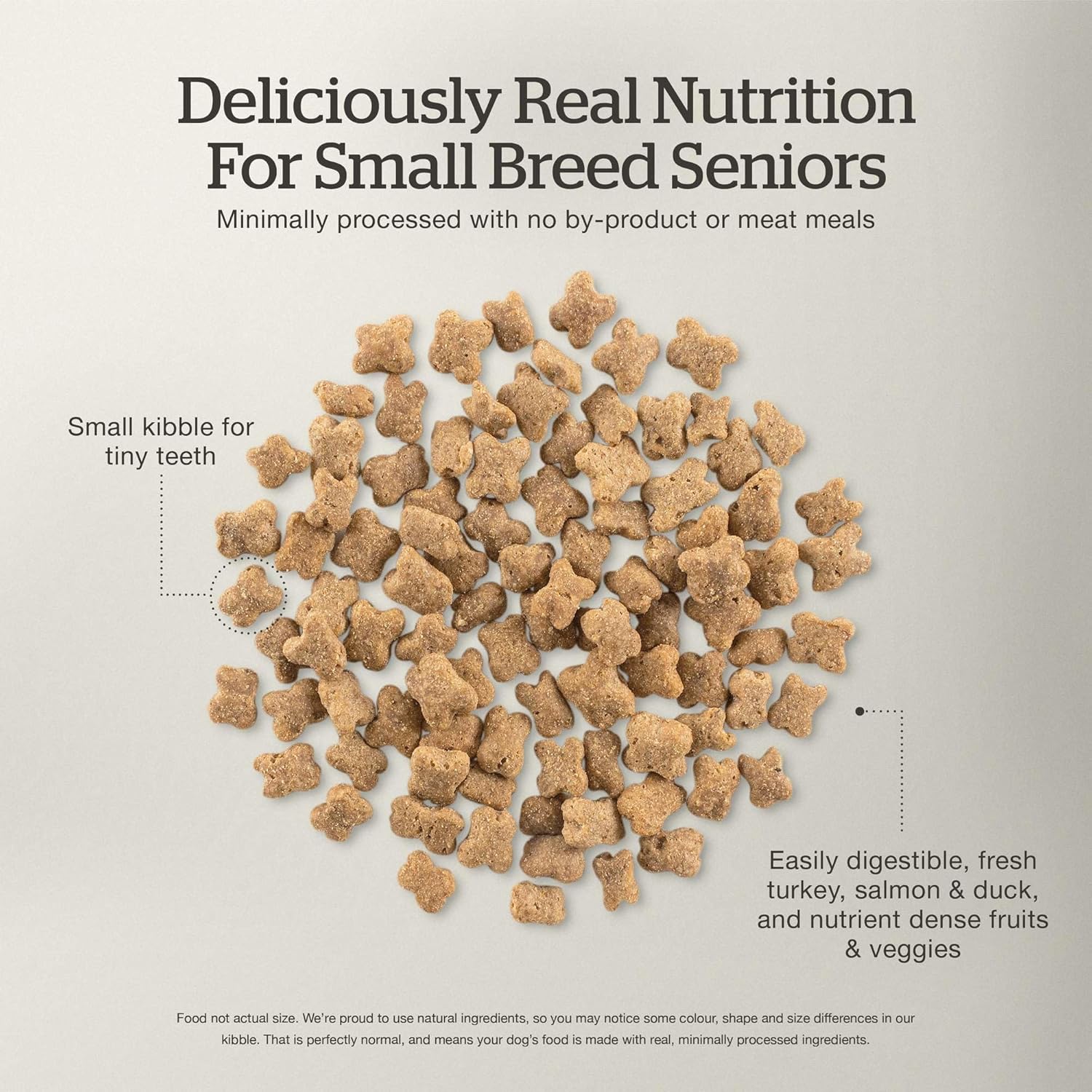 Now Fresh Dry Dog Food for Small Breed Seniors, Turkey, Salmon and Duck Recipe, 12 lbs - Grain Free, Senior Dog Food, Made with Real Meat and Fish for Small and Mini Breeds · v3