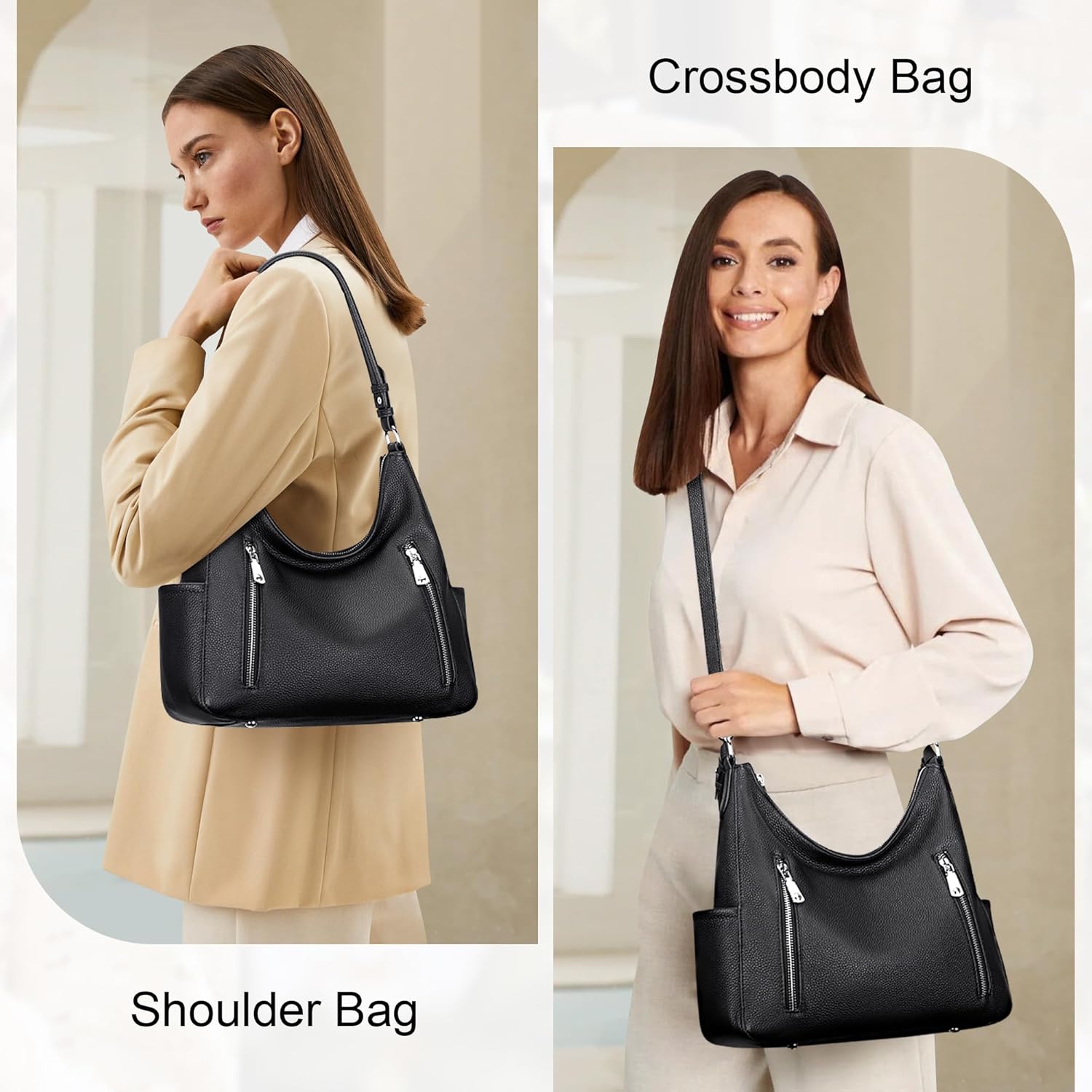 Over Earth Genuine Leather Purses and Handbags for Women Hobo Shoulder Bag Ladies Crossbody Bags Medium · v2