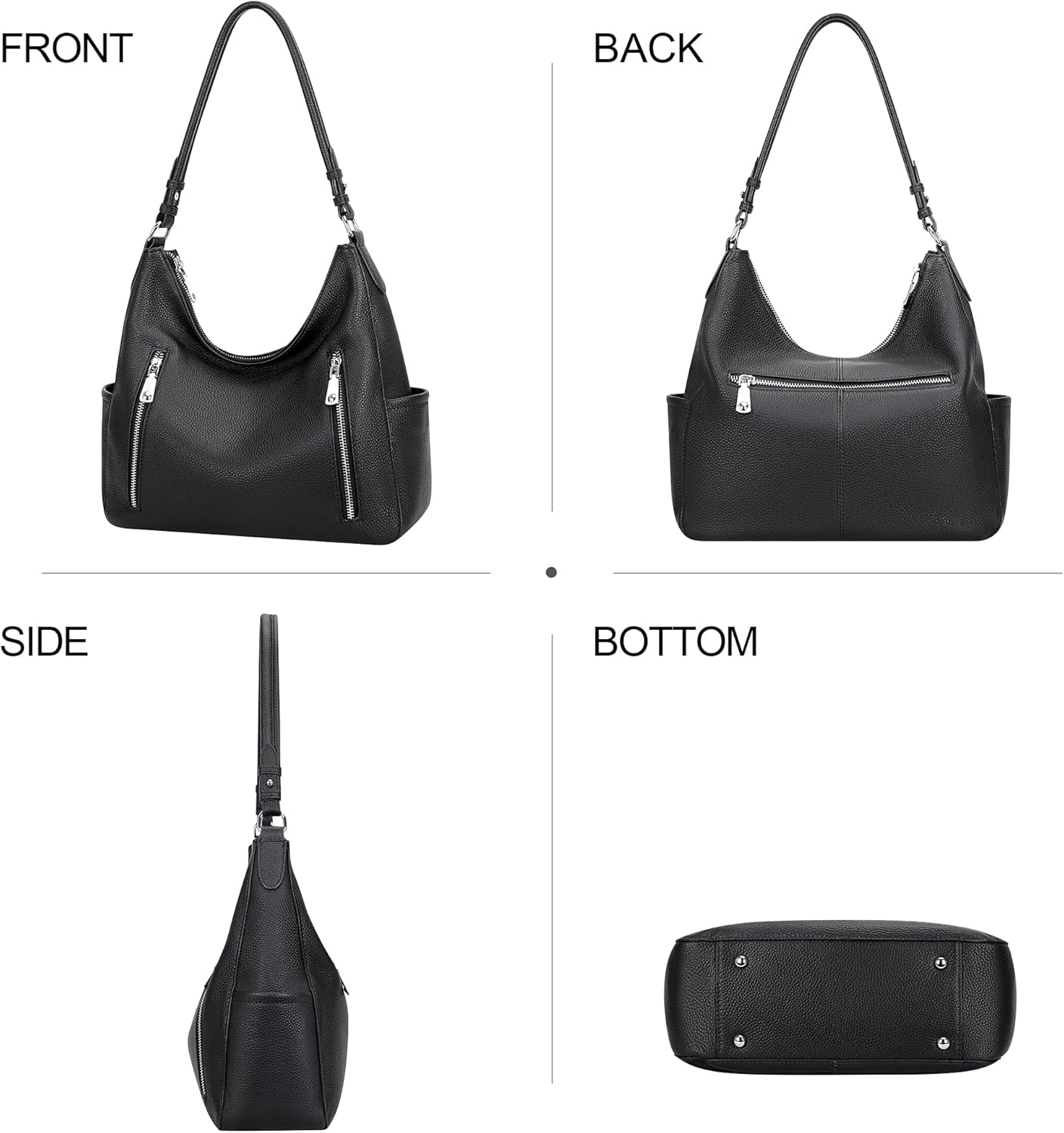 Over Earth Genuine Leather Purses and Handbags for Women Hobo Shoulder Bag Ladies Crossbody Bags Medium · v2