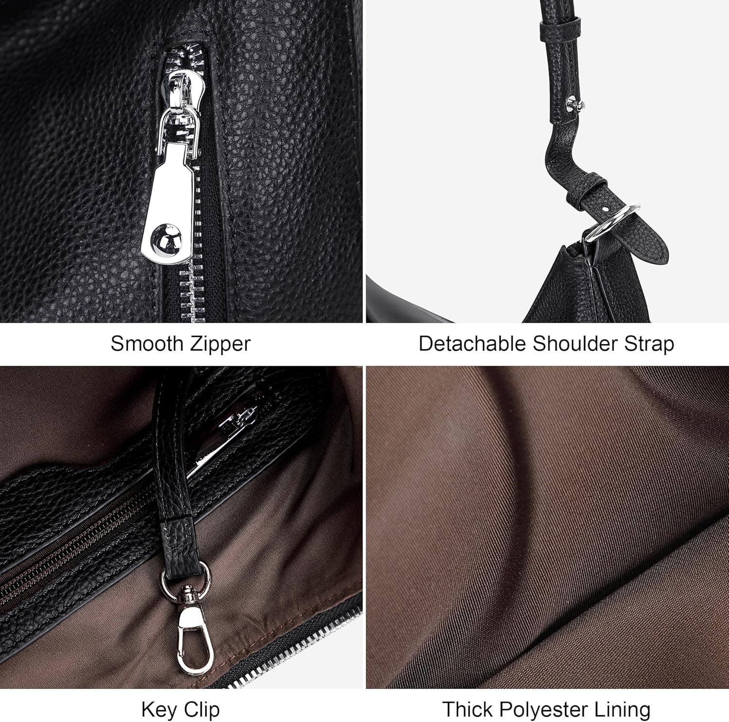 Over Earth Genuine Leather Purses and Handbags for Women Hobo Shoulder Bag Ladies Crossbody Bags Medium · v2