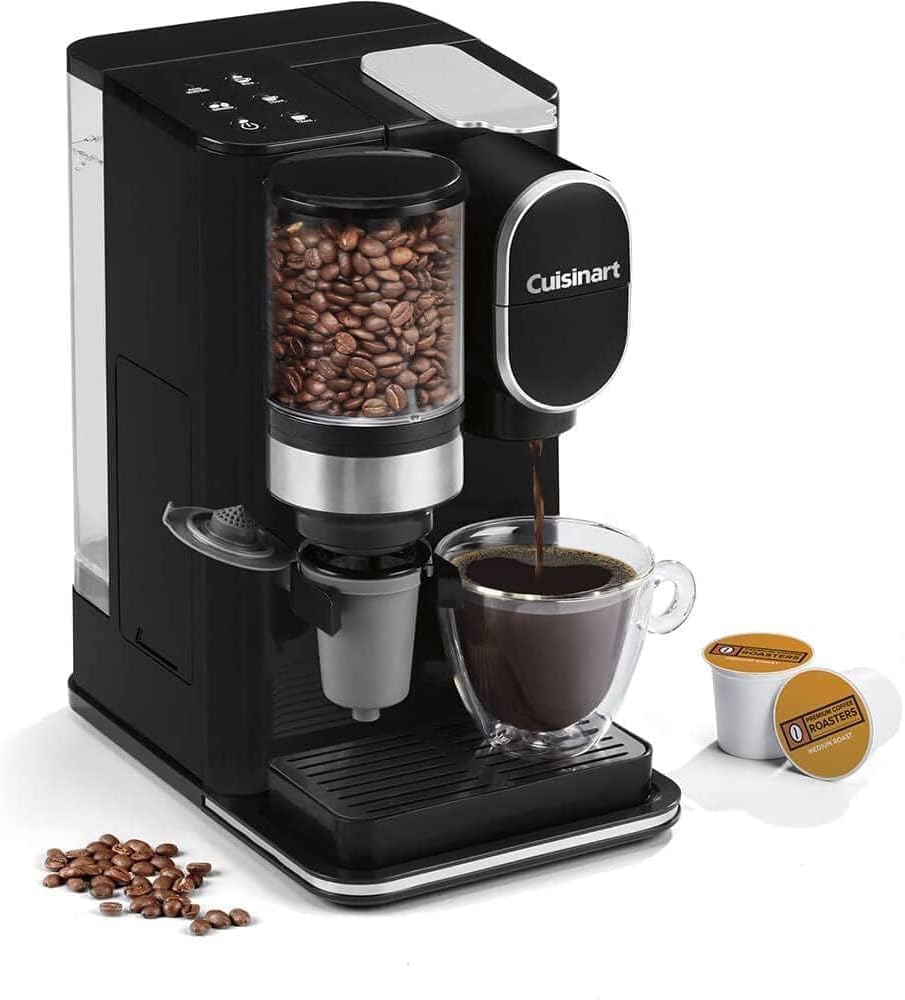 Cuisinart Single Serve Coffee Maker   Coffee Grinder, 48-Ounce Removable Reservoir, Black, DGB-2 · v2