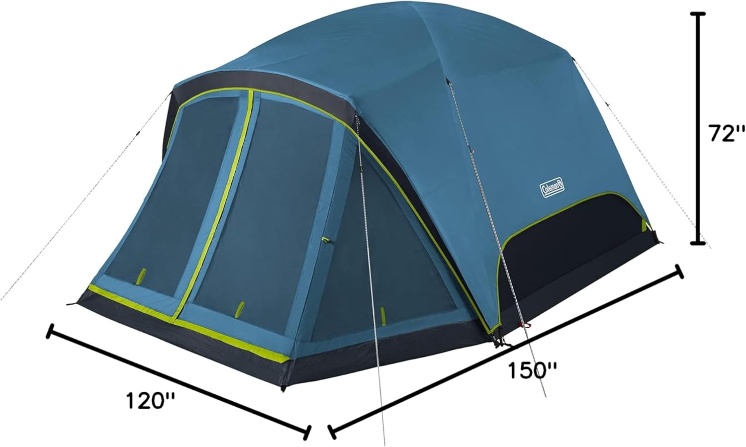 เต็นท์ Coleman Skydome Camping Tent with Dark Technology and Beacon Porch Weather Tent OfSunlight 90 Sets Up in 5 Minutes and Includes Extra Storage /Sleeping Places