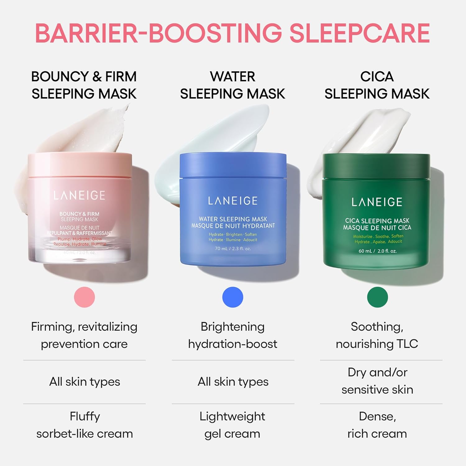LANEIGE Water Sleeping Mask: Korean Overnight Mask, Squalane, Probiotic-Derived Complex, Hydrate, Barrier-Boosting, Visibly Smooth and Brighten