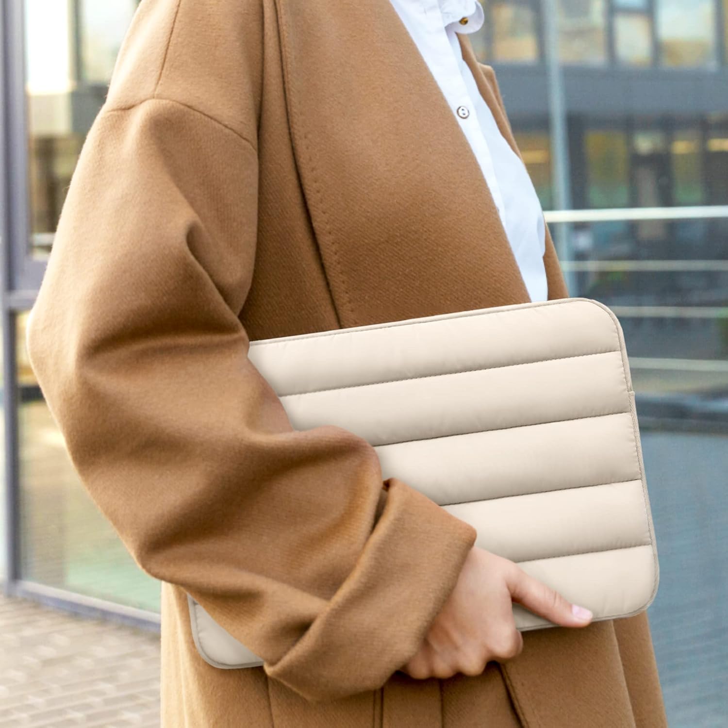 Vandel - The Original Puffy Laptop Sleeve 13-14 Inch Laptop Sleeve. Beige Laptop Sleeve for Women. Carrying Case Laptop Cover for MacBook Pro 14 Inch Sleeve, MacBook Air Sleeve 13 Inch, iPad Pro 12.9 · v4