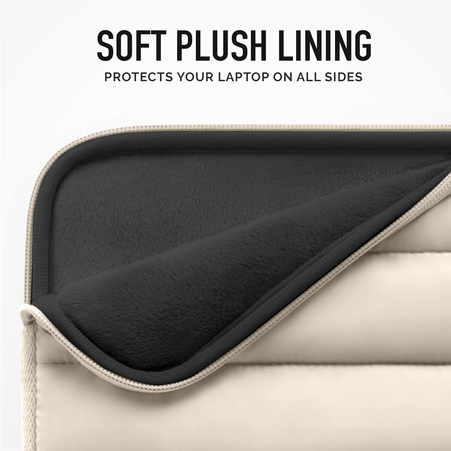 Vandel - The Original Puffy Laptop Sleeve 13-14 Inch Laptop Sleeve. Beige Laptop Sleeve for Women. Carrying Case Laptop Cover for MacBook Pro 14 Inch Sleeve, MacBook Air Sleeve 13 Inch, iPad Pro 12.9 · v4