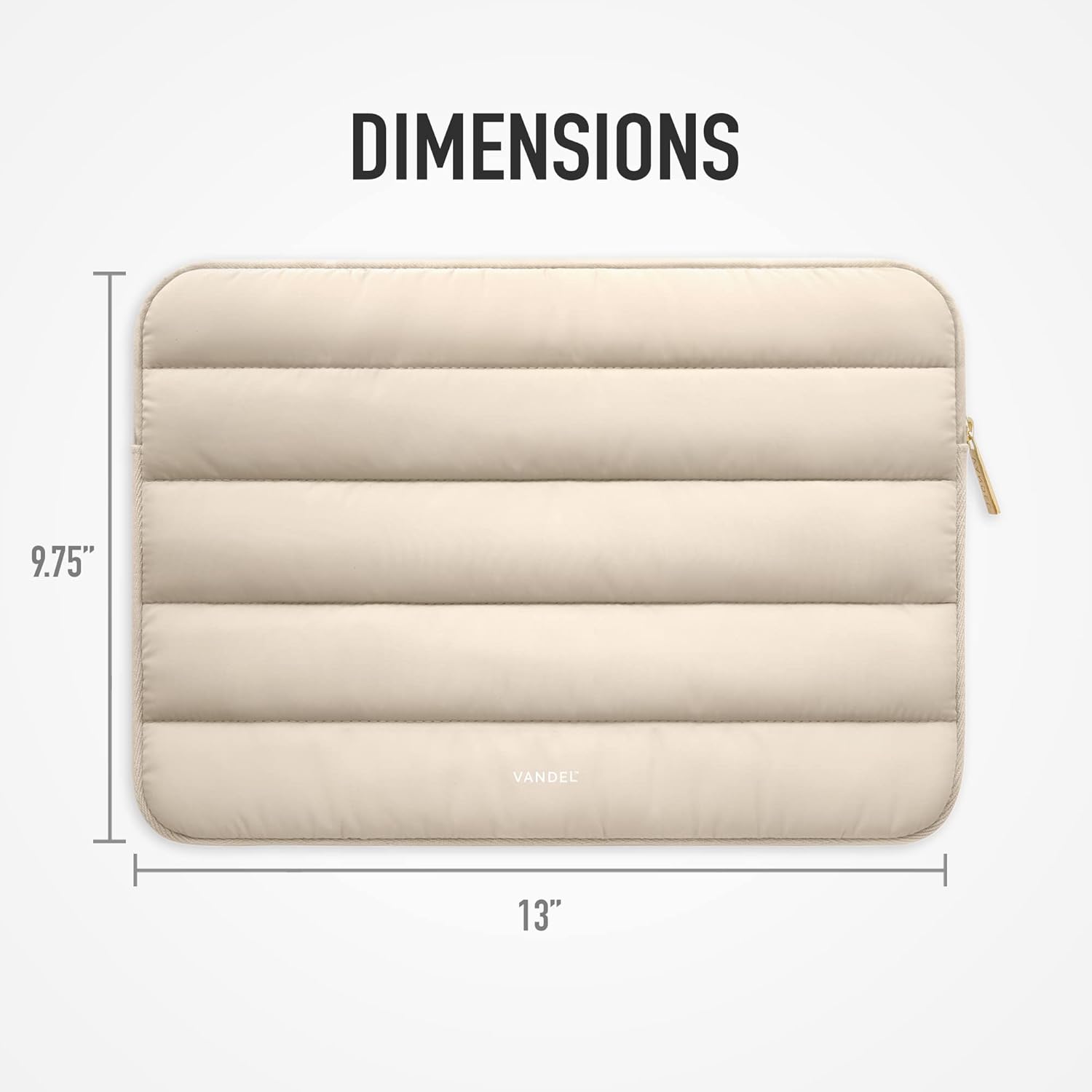 Vandel - The Original Puffy Laptop Sleeve 13-14 Inch Laptop Sleeve. Beige Laptop Sleeve for Women. Carrying Case Laptop Cover for MacBook Pro 14 Inch Sleeve, MacBook Air Sleeve 13 Inch, iPad Pro 12.9 · v4
