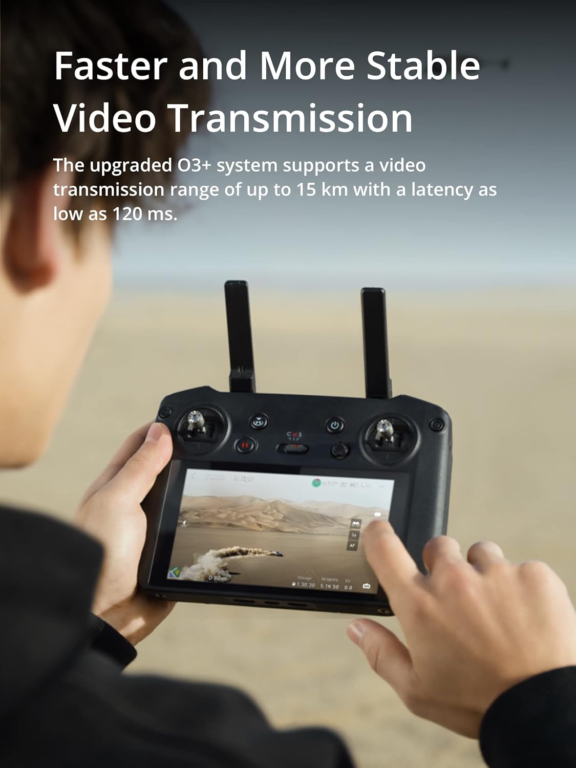 DJI RC Pro, High-Performance Remote Controller for DJI Mavic 3 Pro and More, High-Bright 1080p Screen, 15 km Transmission Range, Ideal for Outdoor Use Aerial Photography