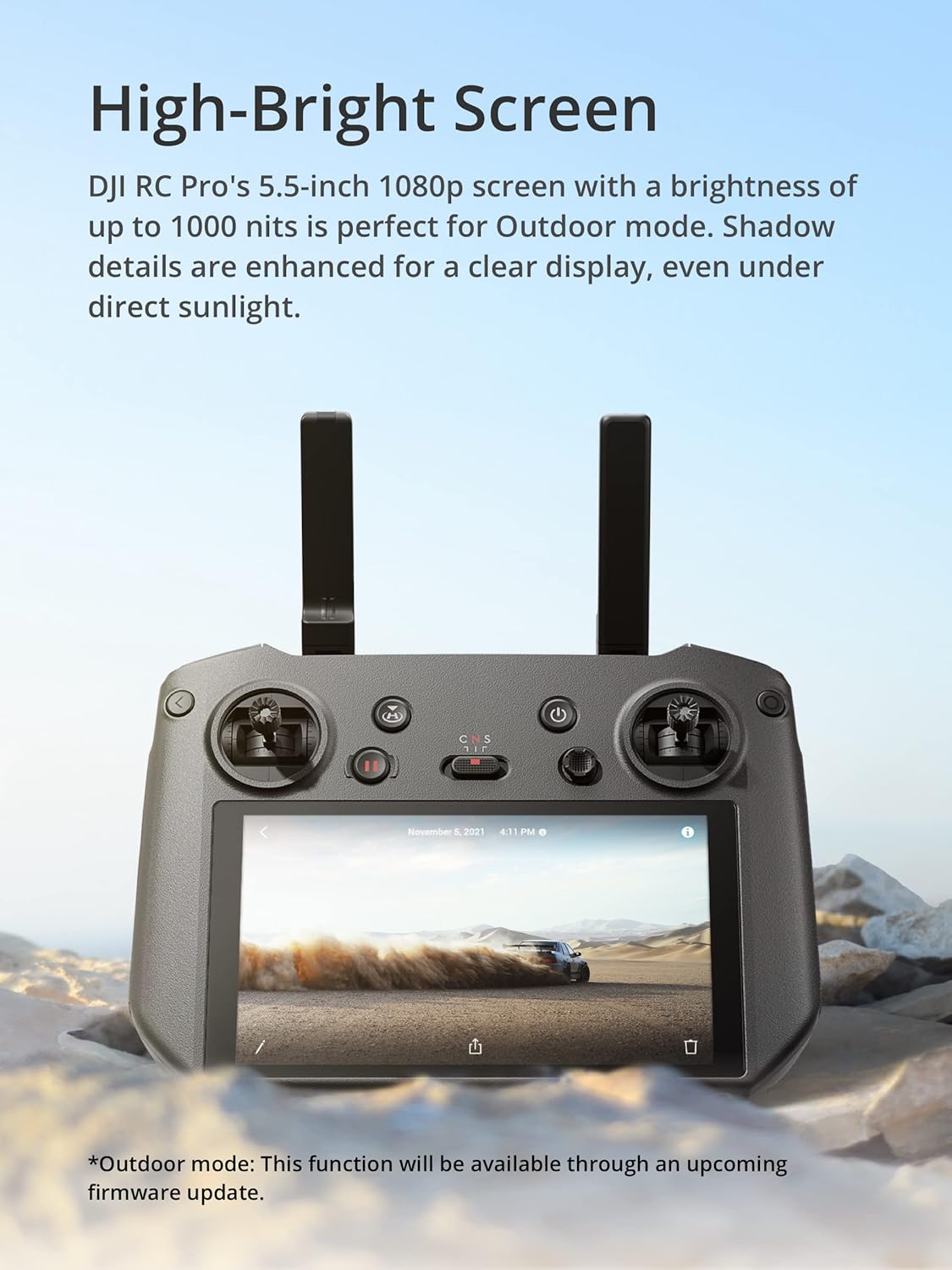 DJI RC Pro, High-Performance Remote Controller for DJI Mavic 3 Pro and More, High-Bright 1080p Screen, 15 km Transmission Range, Ideal for Outdoor Use Aerial Photography