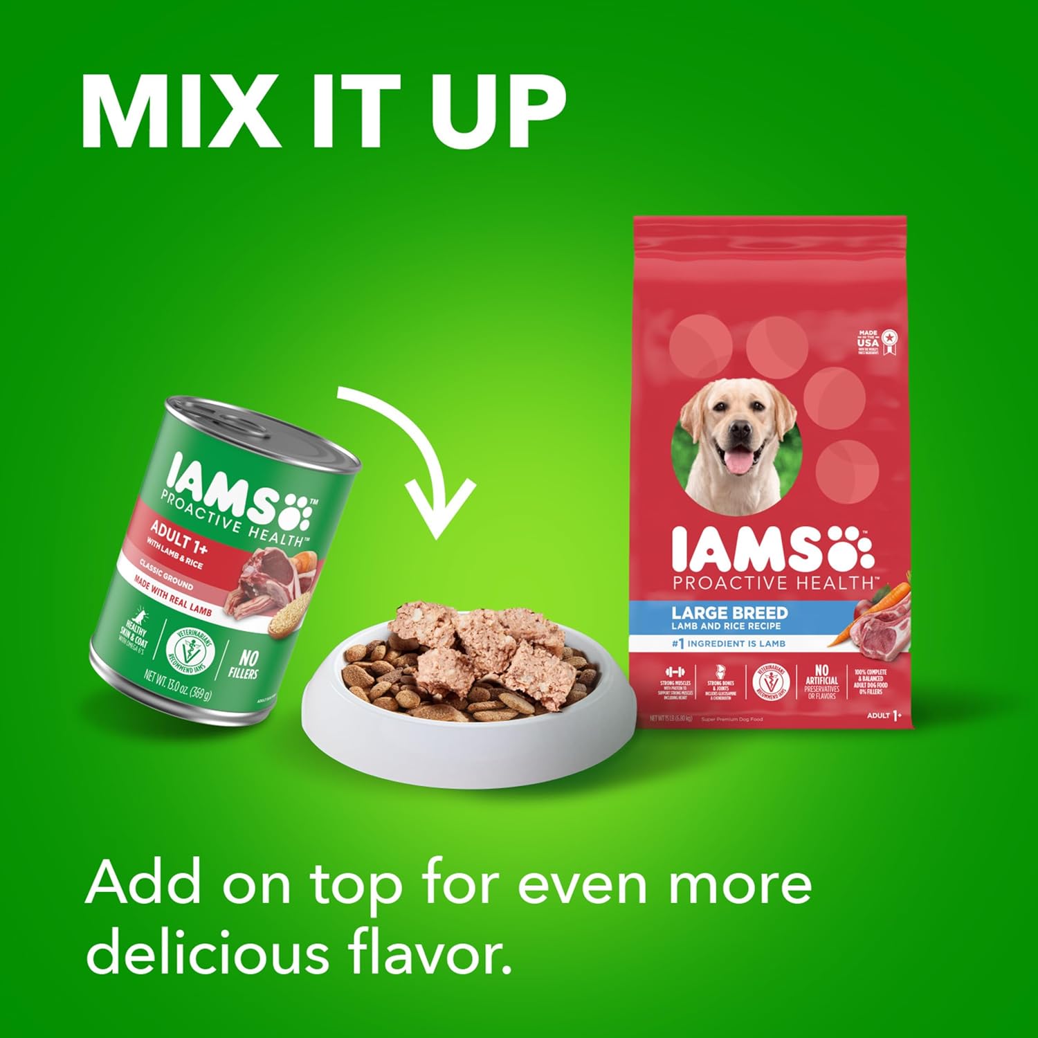 Iams Proactive Health Large Breed Adult Dry Dog Food Lamb  Rice Recipe, 40 lb. Bag · v2
