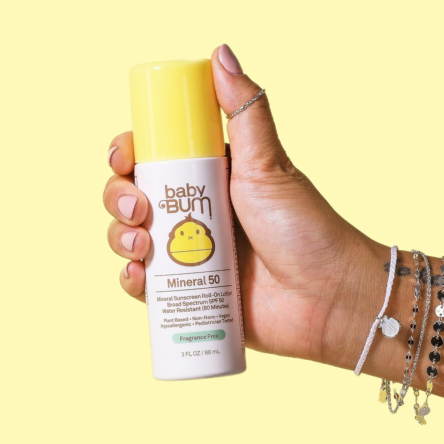 Baby Bum Mineral SPF 50 Roll-On Sunscreen | Vegan and Hawaii 104 Act Compliant (Octinoxate  Oxybenzone Free) Broad Spectrum Moisturizing UVA/UVB Easy Roller Ball Sunscreen Lotion