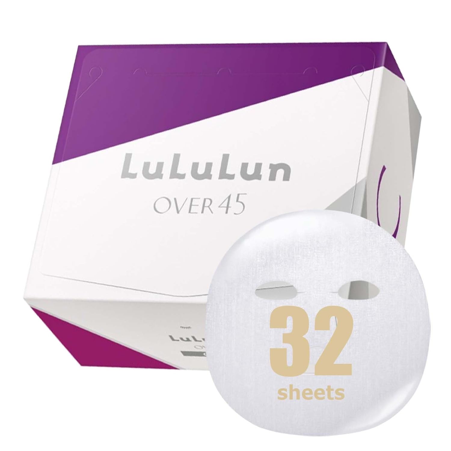Lululun 32pc Anti-aging Hydrating Facial Sheet Mask, Moisturizing Face Mask Pack Set Skin Care for Beauty, Over 45 Iris Blue