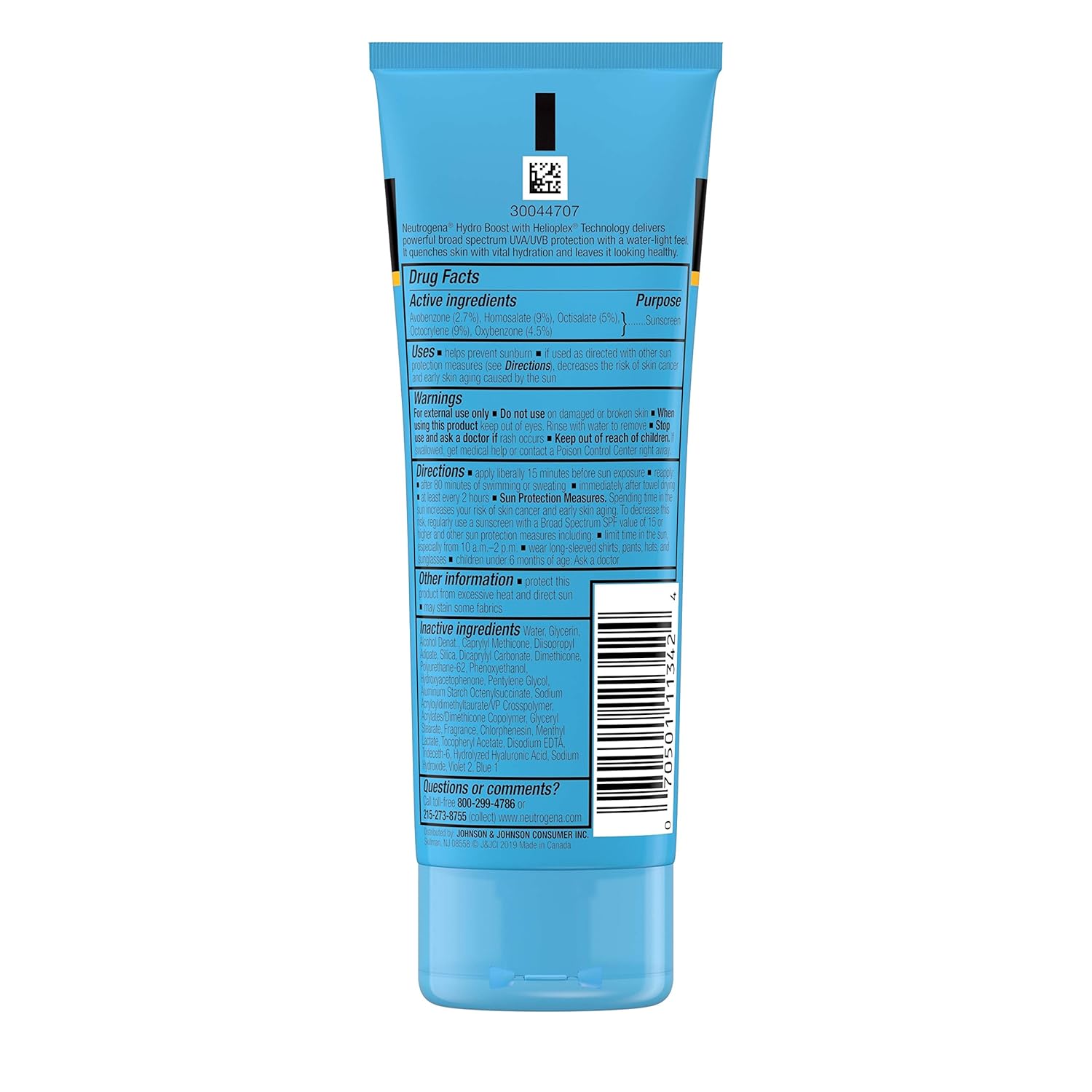 Neutrogena Hydro Boost Water Gel Moisturizing Sunscreen Lotion, Broad Spectrum Sunblock SPF 50, Water Resistant Travel Size Sunscreen For Sensitive Skin, 3 FL OZ (3-Pack) · v4