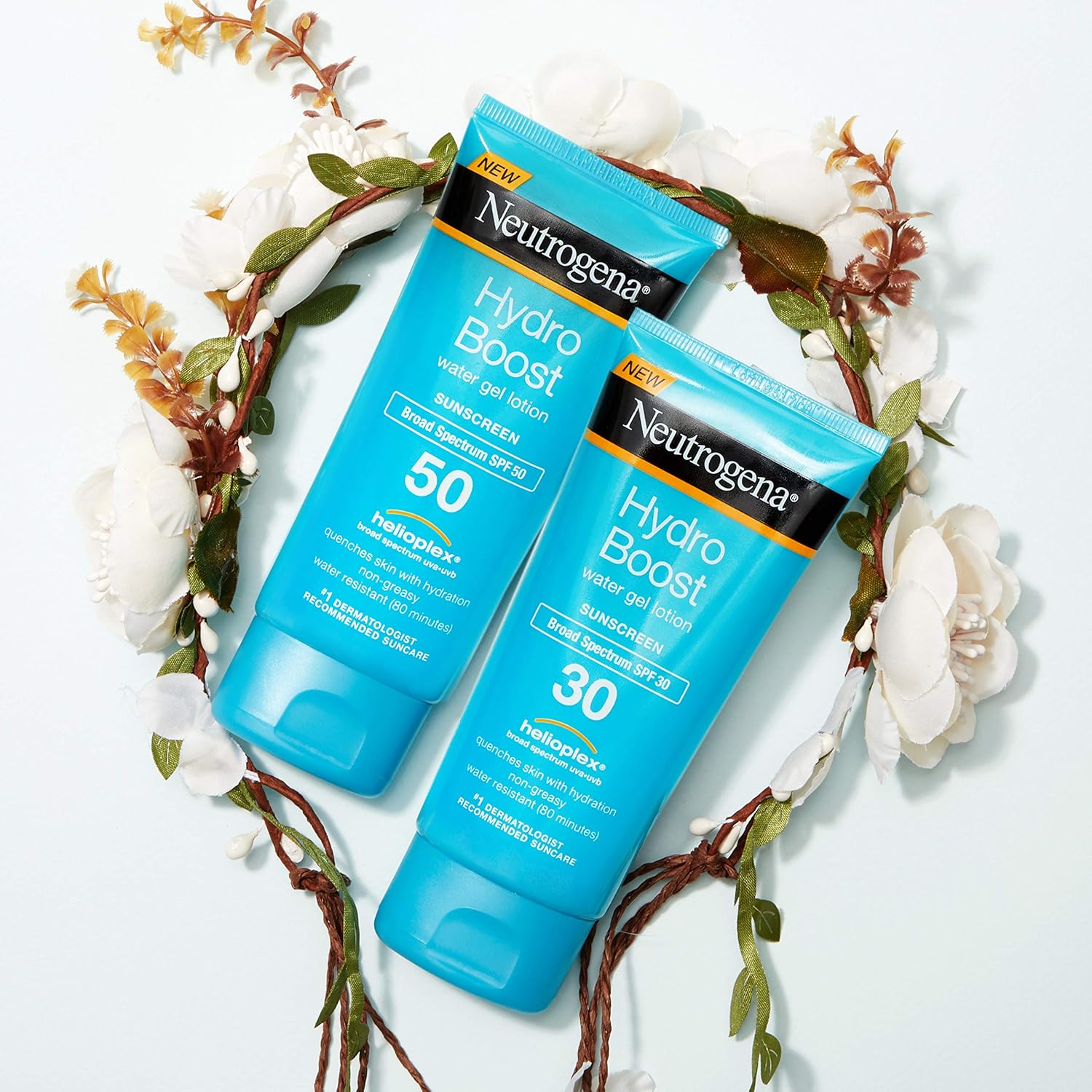 Neutrogena Hydro Boost Water Gel Moisturizing Sunscreen Lotion, Broad Spectrum Sunblock SPF 50, Water Resistant Travel Size Sunscreen For Sensitive Skin, 3 FL OZ (3-Pack) · v4