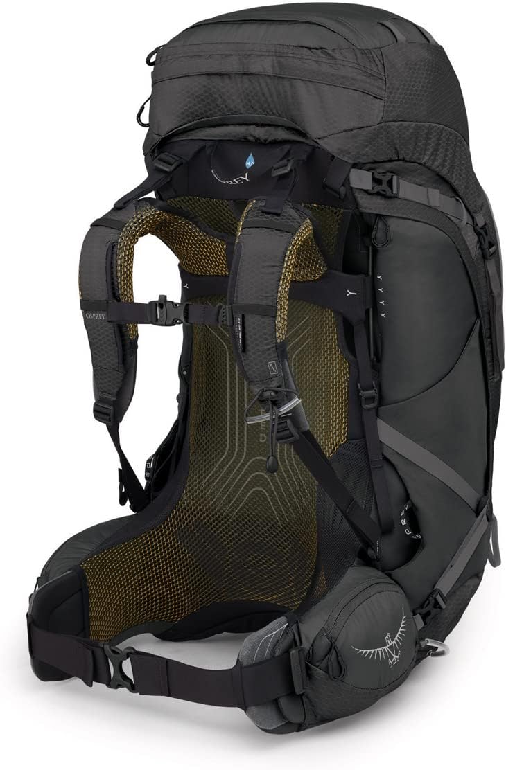 حقيبة ظهر Osprey Atmos AG 65L للرجال، باللون الأسود، مقاس L/XL