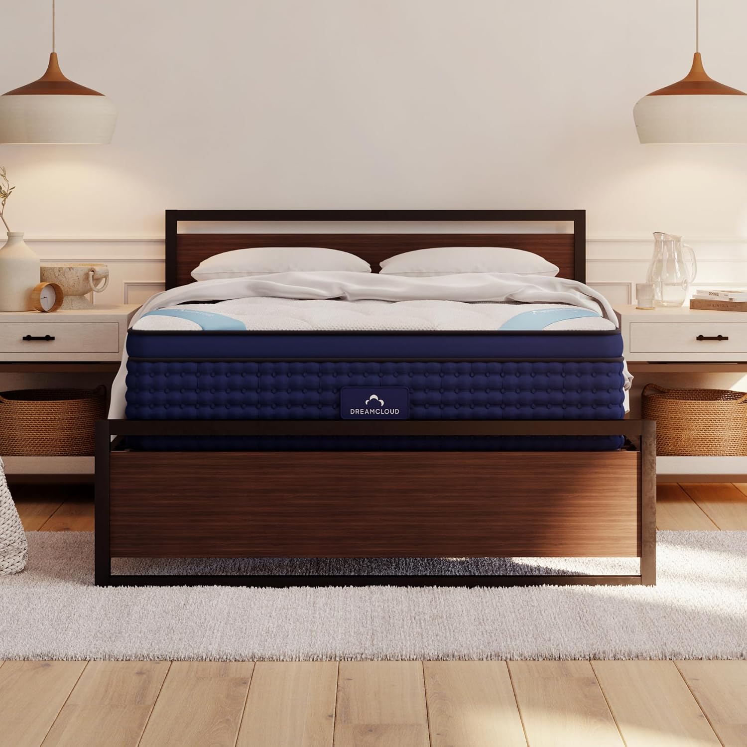 DreamCloud Premier 14 King Mattress - Luxury Hybrid Memory Foam - 365 Night Trial - 7 Premium Pressure-Relieving Layers - Forever Warranty - CertiPUR-US Certified · v2