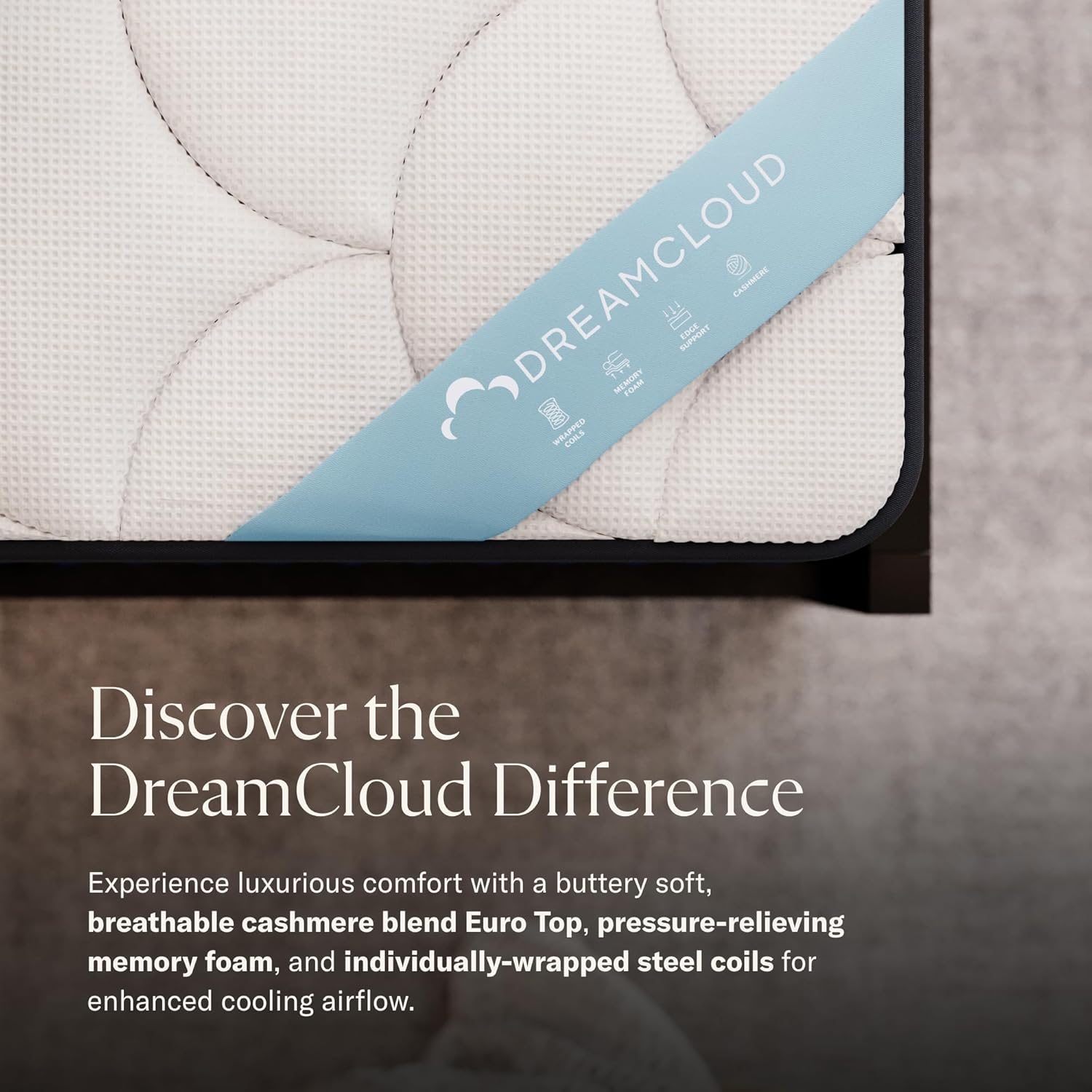 DreamCloud Premier 14 King Mattress - Luxury Hybrid Memory Foam - 365 Night Trial - 7 Premium Pressure-Relieving Layers - Forever Warranty - CertiPUR-US Certified · v2