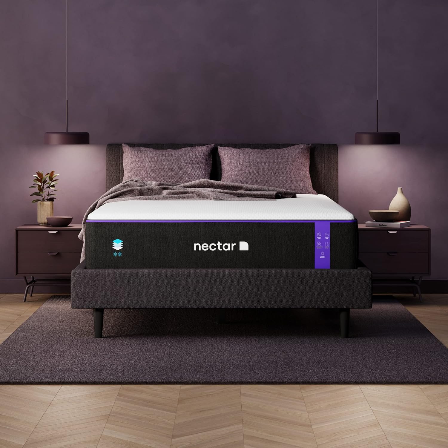Nectar Premier King Mattress 13 - Medium Firm Gel Memory Foam Mattress - 5 Layers of Comfort - Dual Action Cooling Tech - 365-Night Trial - Forever Warranty,White · v2