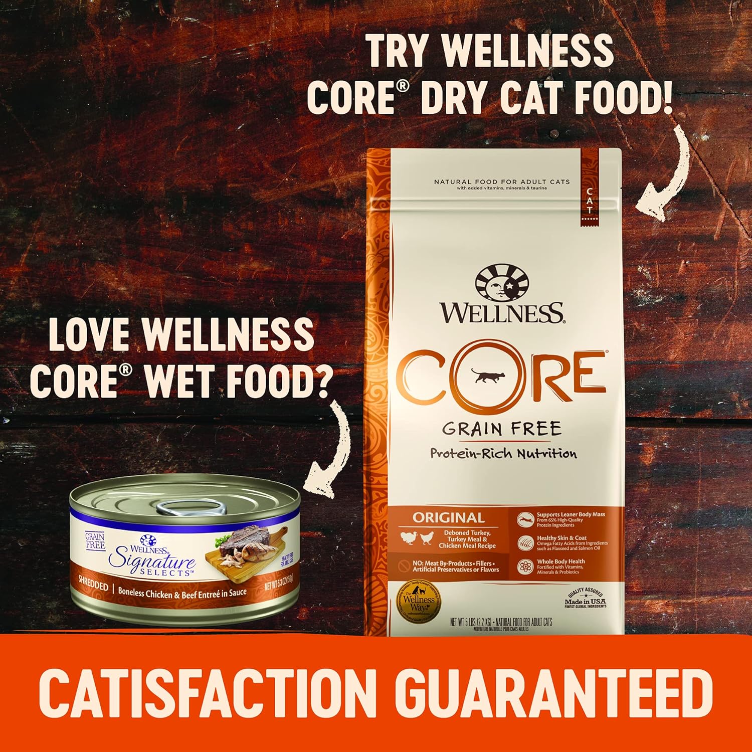 Wellness CORE Signature Selects Flaked Wet Cat Food, Seafood Poultry Variety Pack Bundle, 2.8 Ounce Cans (Pack of 16) · v5