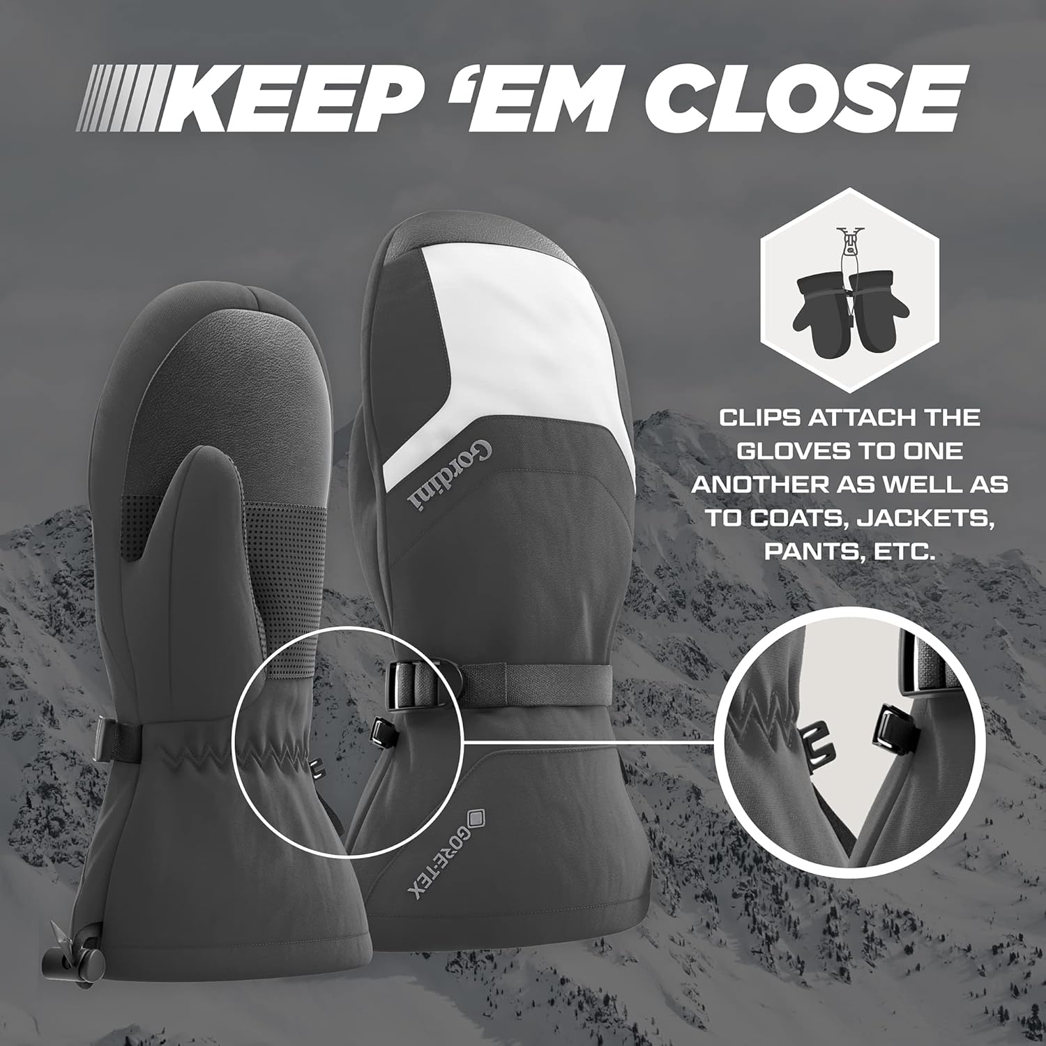 Găng tay trượt tuyết Gordini dành cho nữ chống thấm nước thời tiết lạnh Gore-tex cách nhiệt