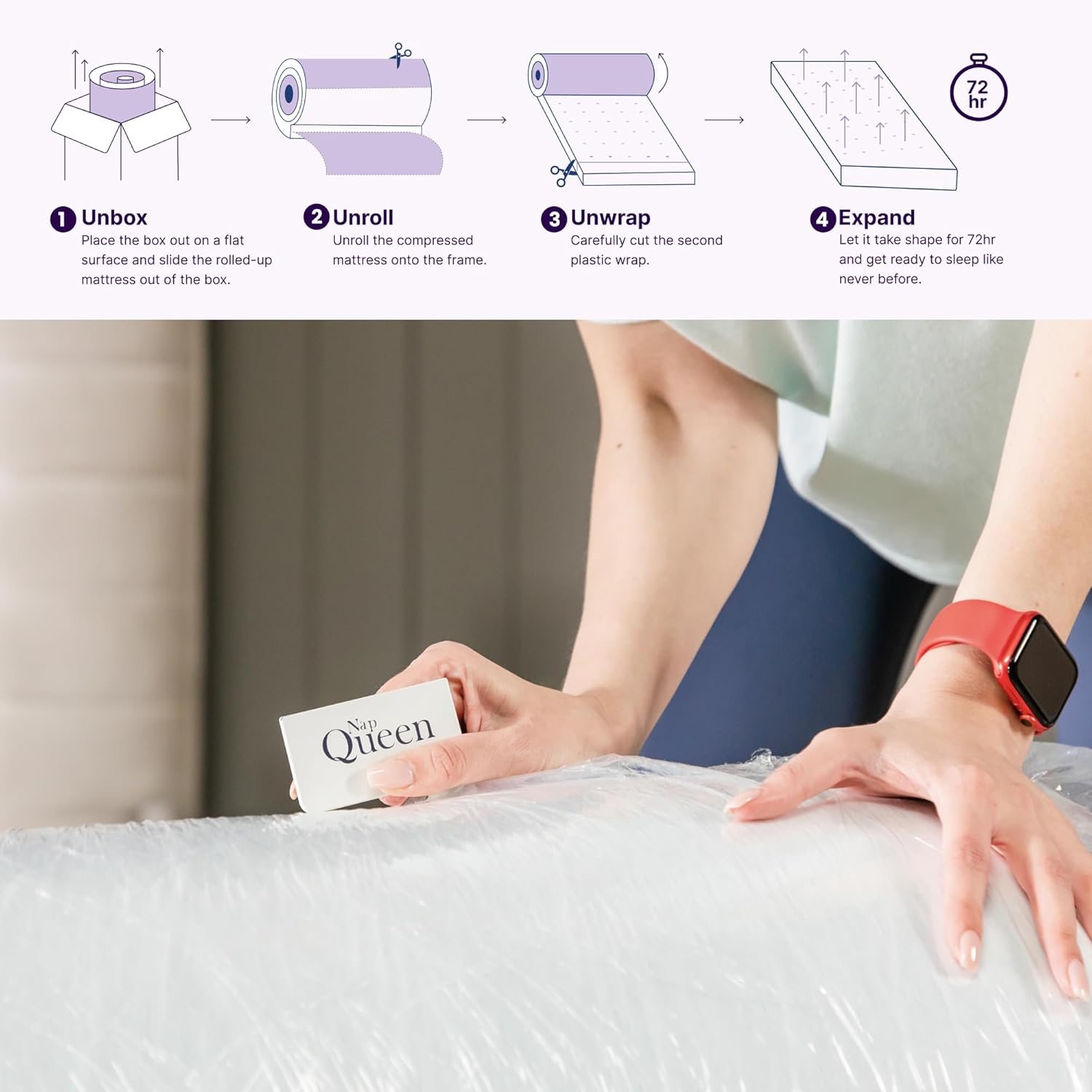 NapQueen Queen Mattress, 10 Inch Elizabeth Cooling Gel Memory Foam Mattress, Queen Bed Mattress in a Box, CertiPUR-US Certified, Medium Firm, Breathable Soft Fabric Cover · v3