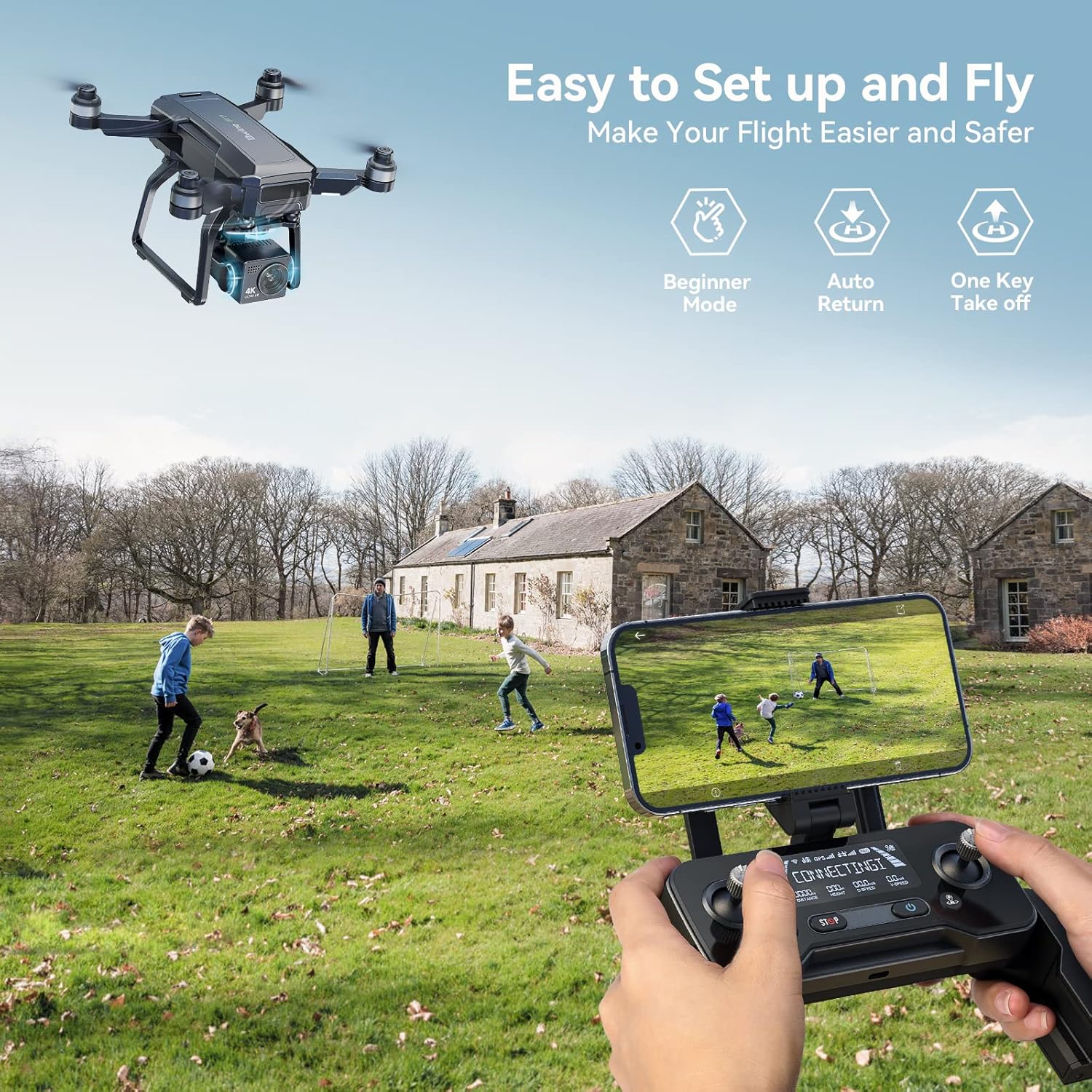 Bwine F7 GPS Drones with Camera for Adults 4K Night Vision, 3-Aix Gimbal, 2Mile Long Range, 75Mins Flight Time Professional Drone with 3 Battery, Auto Return Follow Me Fly Around Beginner Mode for Kid · v4