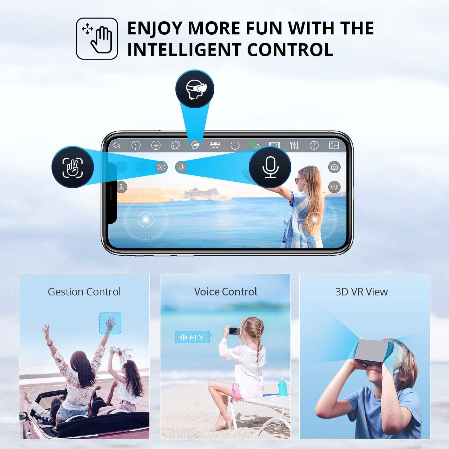 طائرة بدون طيار DRONEEYE 4DV13 مزودة بكاميرا FPV عالية الدقة 1080 بكسل للأطفال والبالغين، طائرة رباعية صغيرة تعمل بالتحكم عن بعد للمبتدئين، هدية للأولاد، وظائف نقطة المسار، تثبيت الارتفاع، صورة شخصية بالإيماءات، انعكاسات ثلاثية الأبعاد، بطاريتان، لون أسود