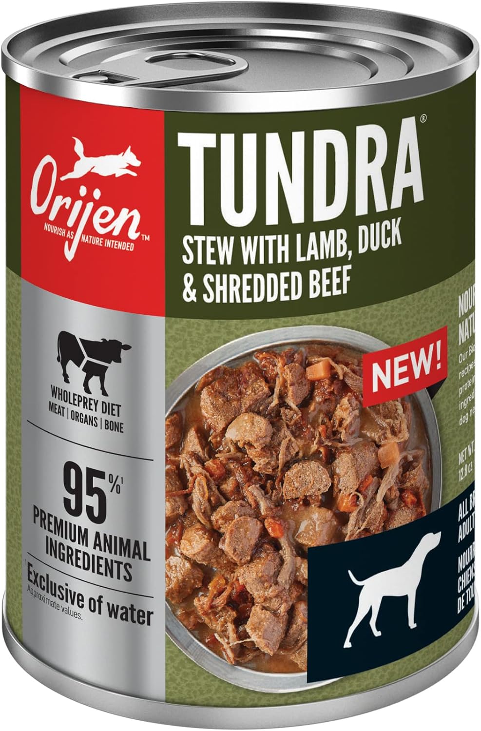 ORIJEN Tundra Stew Wet Dog Food, WholePrey Ingredients, 12.8oz (Case of 12) · v3