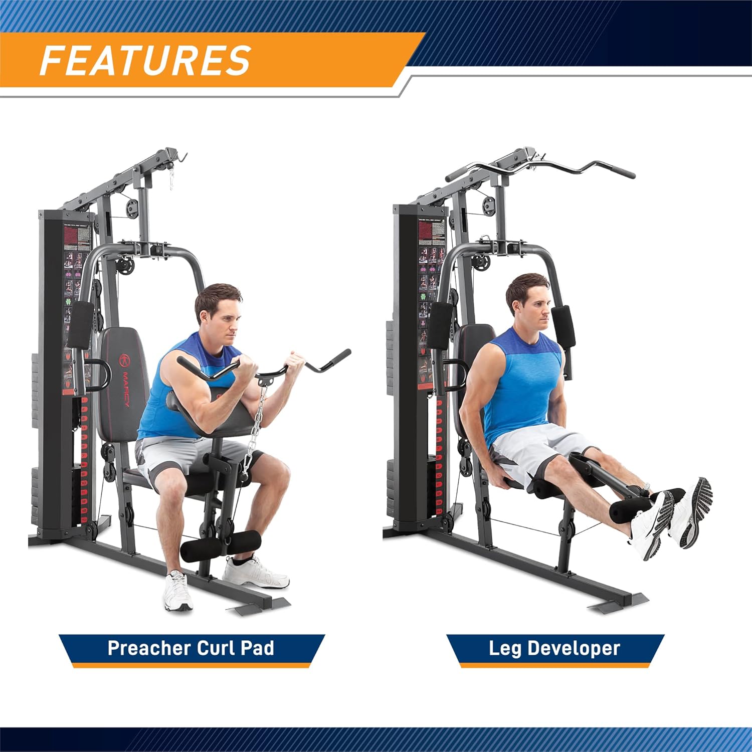 Marcy Multifunction Steel Home Gym 150lb Weight Stack Machine · v8