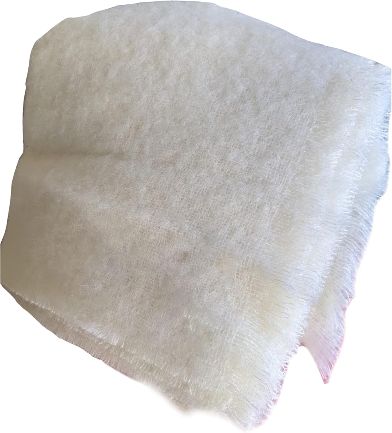 ผ้าห่มขนแกะโมแฮร์แองโกร่าไอริชแท้ นำเข้าจากไอร์แลนด์ ขนาด 72x54 นิ้ว สไตล์เซลติกดั้งเดิม สัมผัสนุ่มพิเศษและอบอุ่น สีขาว