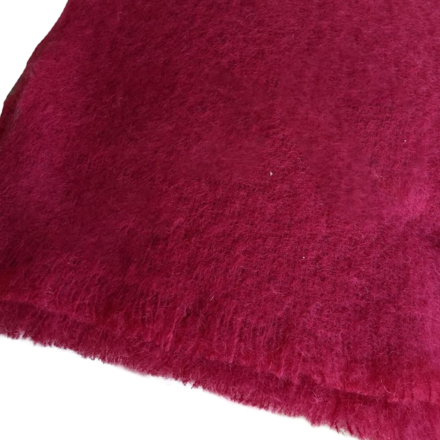 Biddy Murphy, Genuine Irish Angora Mohair  Wool Throw Blanket Imported from Ireland, 72x54" Inches, Traditional Celtic Style, Super Soft Feel amp; Warmth, Solid Red · v3