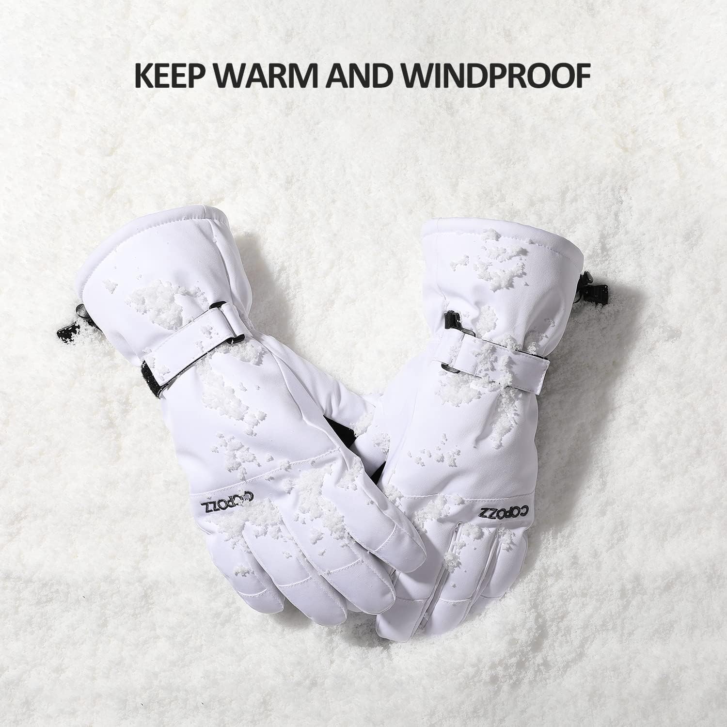 COPOZZ Ski Gloves Men Women, 3M Thinsulate Insulated Thermal Snow Gloves Windproof Winter Gloves Breathable Snowboard Gloves · v2