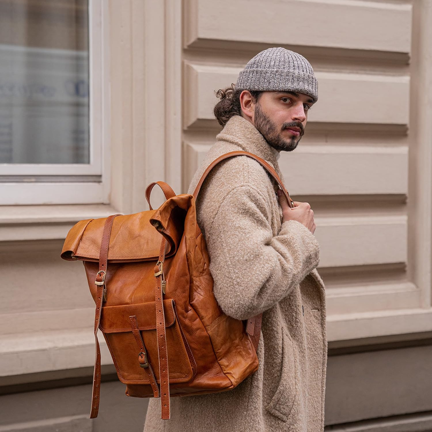 BERLINER BAGS Vintage Genuine Leather Backpack Leeds, Travel Backpack, Laptop Backpack for Women and Men · v3