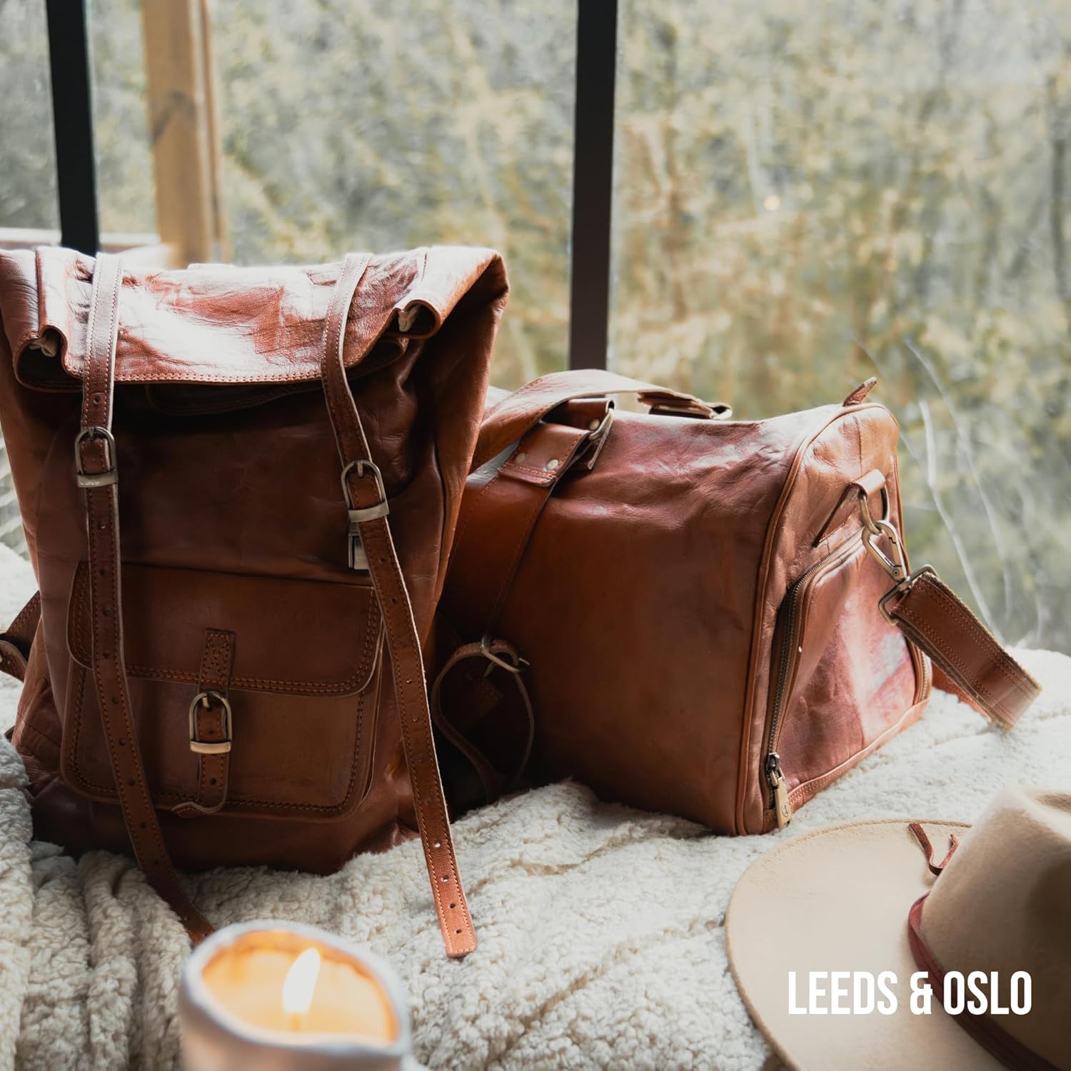 BERLINER BAGS Vintage Genuine Leather Backpack Leeds, Travel Backpack, Laptop Backpack for Women and Men · v3