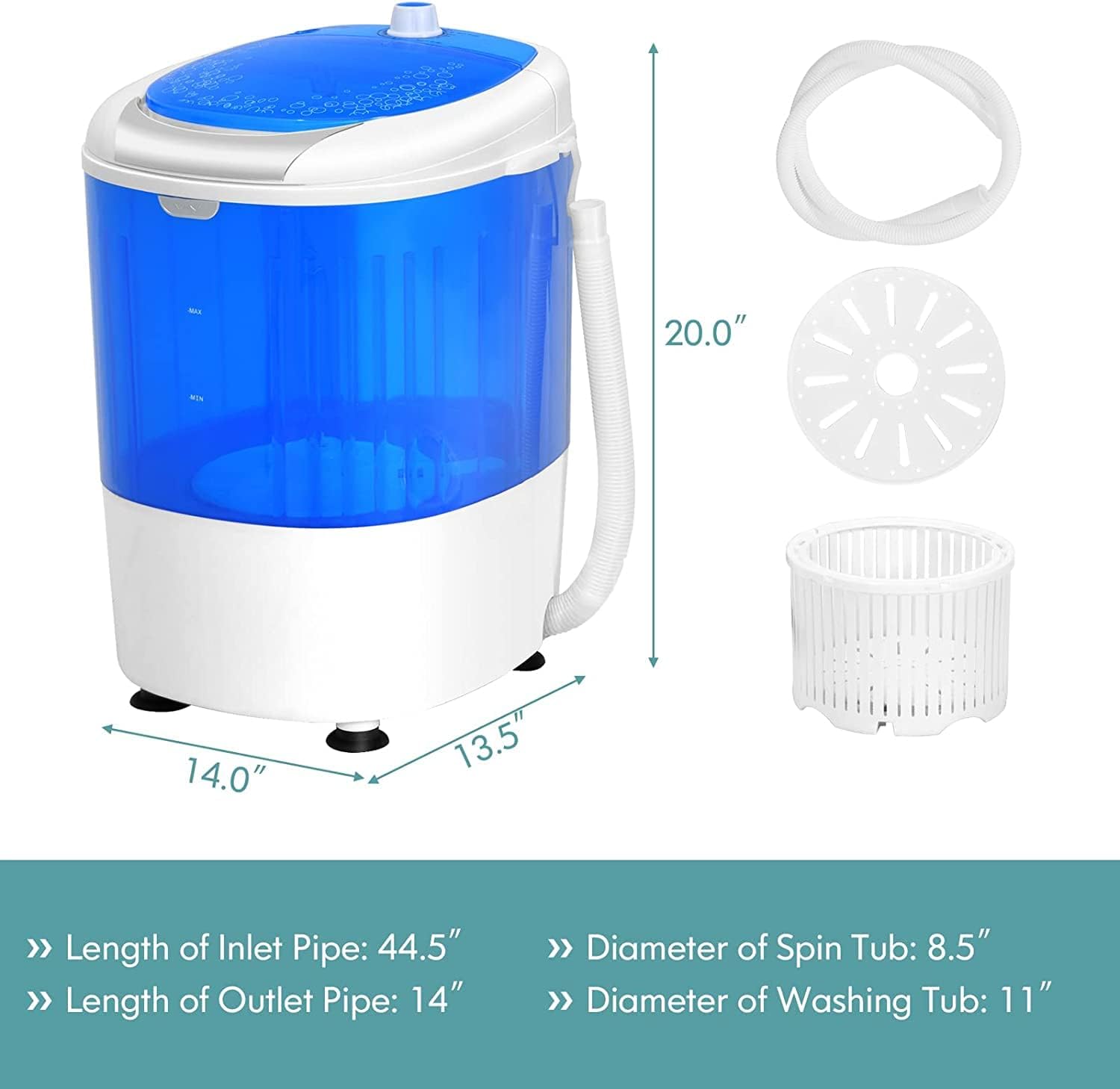 Generic GO-KA-RT75690OE Mini Washing Machine, Blue · v5