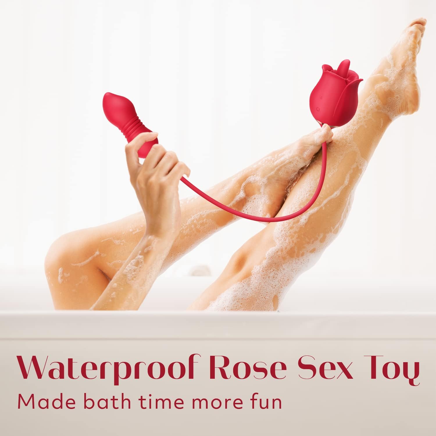 MOOLIGIRL Rose Sex Toys Dildo Vibrator - 3in1 Adult Toys Sex Stimulator for Women with 9 Tongue Licking  Thrusting G Spot Vibrators, Adult Anal Sex Toy Clitoral Nipple Licker for Woman Man Couples · v2