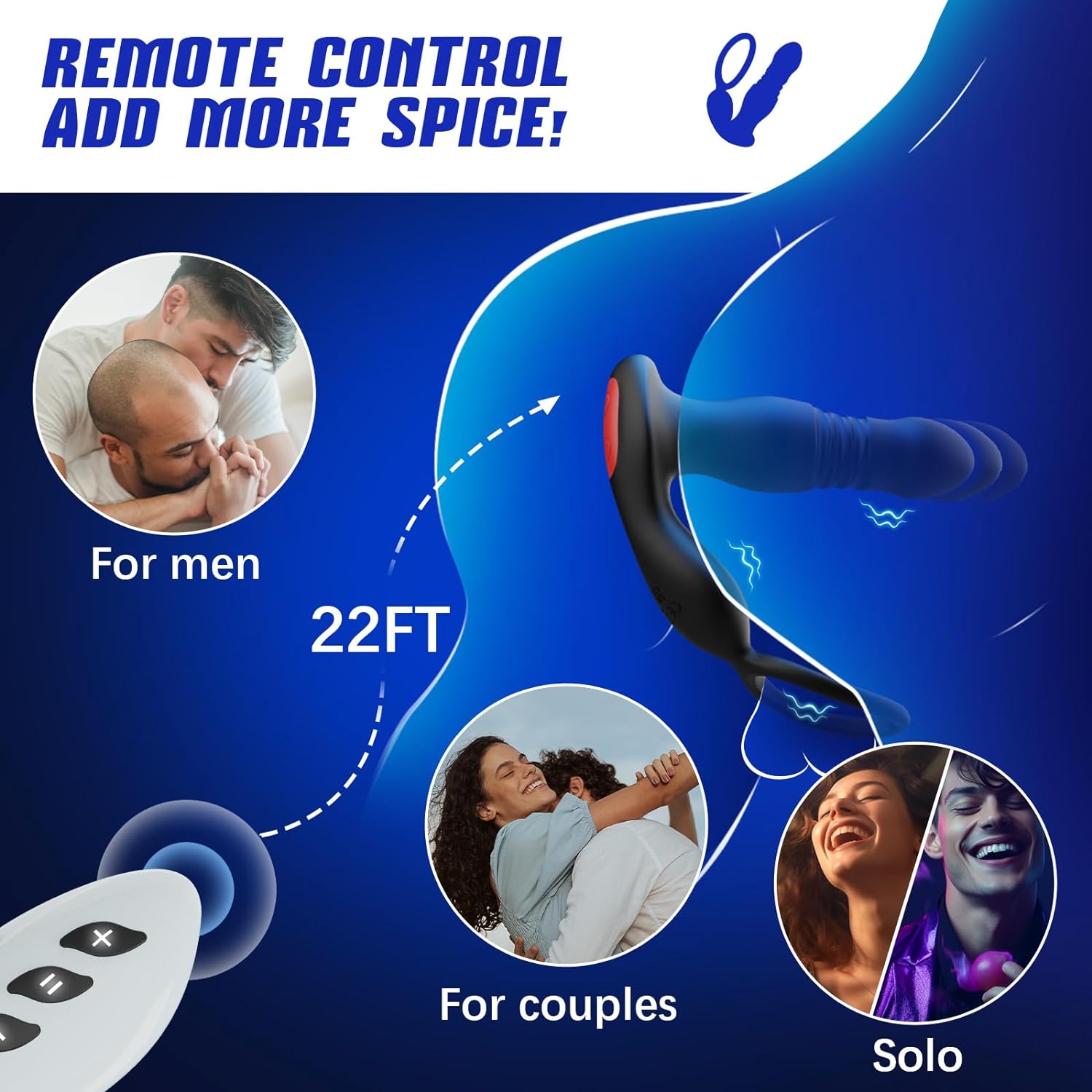 BEISAR 전립선 마사지기 항문 진동기 7가지 모드 진동, 콕링 포함, 항문 플러그, 항문 섹스 토이, P 스팟 마사지기, 남성용 섹스 토이, 스트랩리스 스트랩온 딜도, 여성 커플, 원격 제어