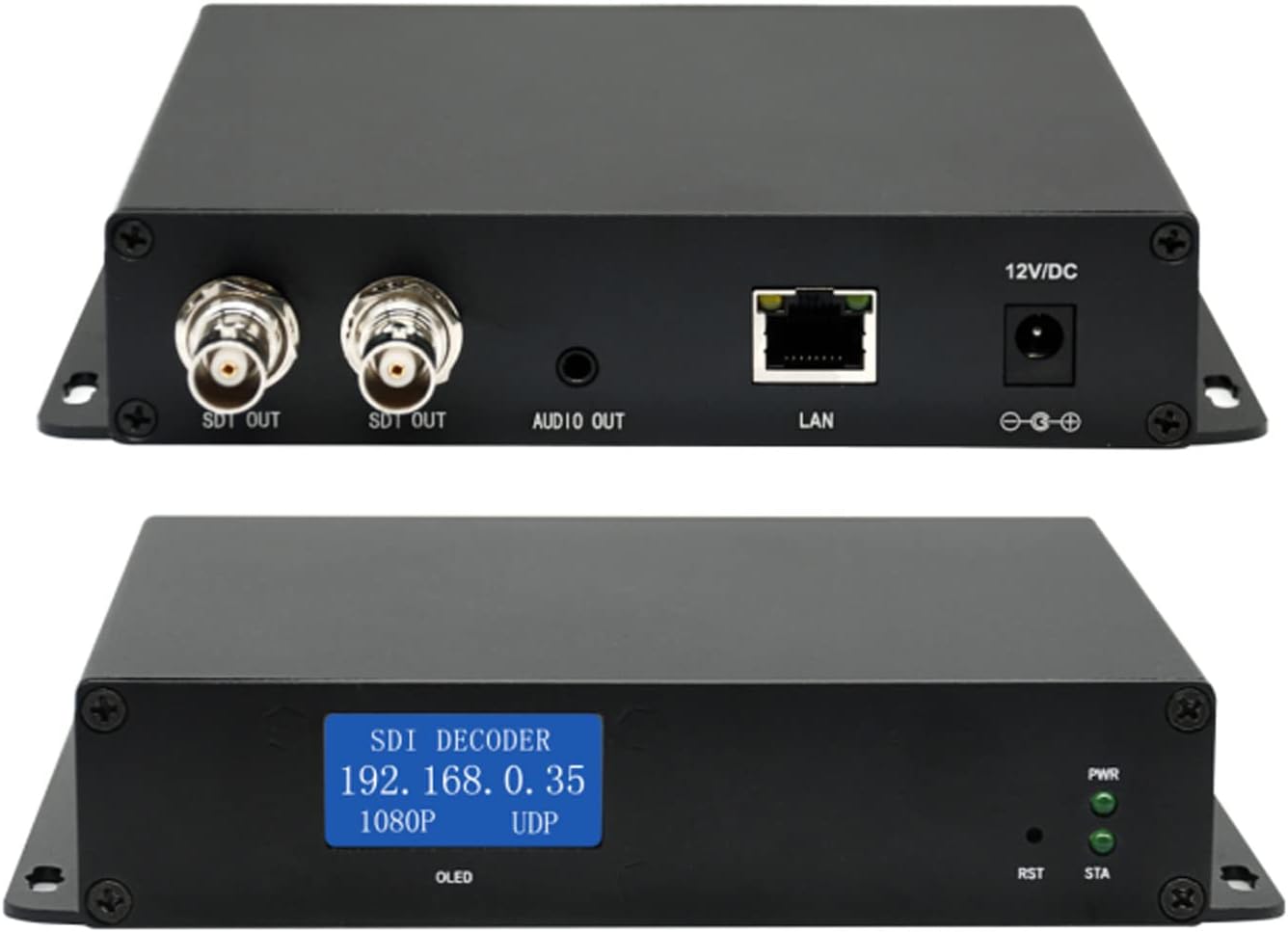 Decodificatore HD 3G SDI Streaming IP su decodificatore audio video HD-SDI Decodificatore di flusso H.265 H.264