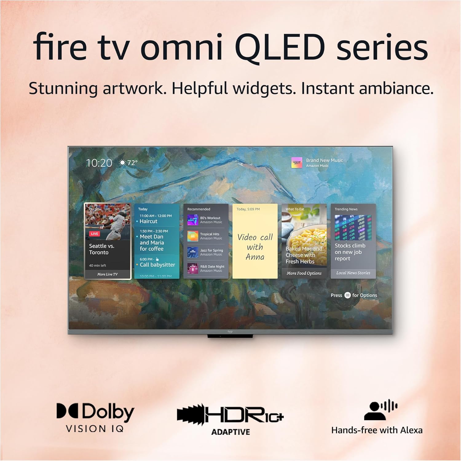 Amazon Fire TV 55 Omni QLED Series 4K UHD smart TV, Dolby Vision IQ, Fire TV Ambient Experience, local dimming, hands-free with Alexa · v3