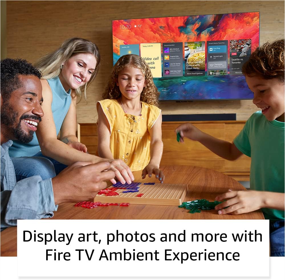 Smart TV Amazon Fire TV 55 Omni QLED serie 4K UHD, Dolby Vision IQ, Fire TV Ambient Experience, oscuramento locale, vivavoce con Alexa